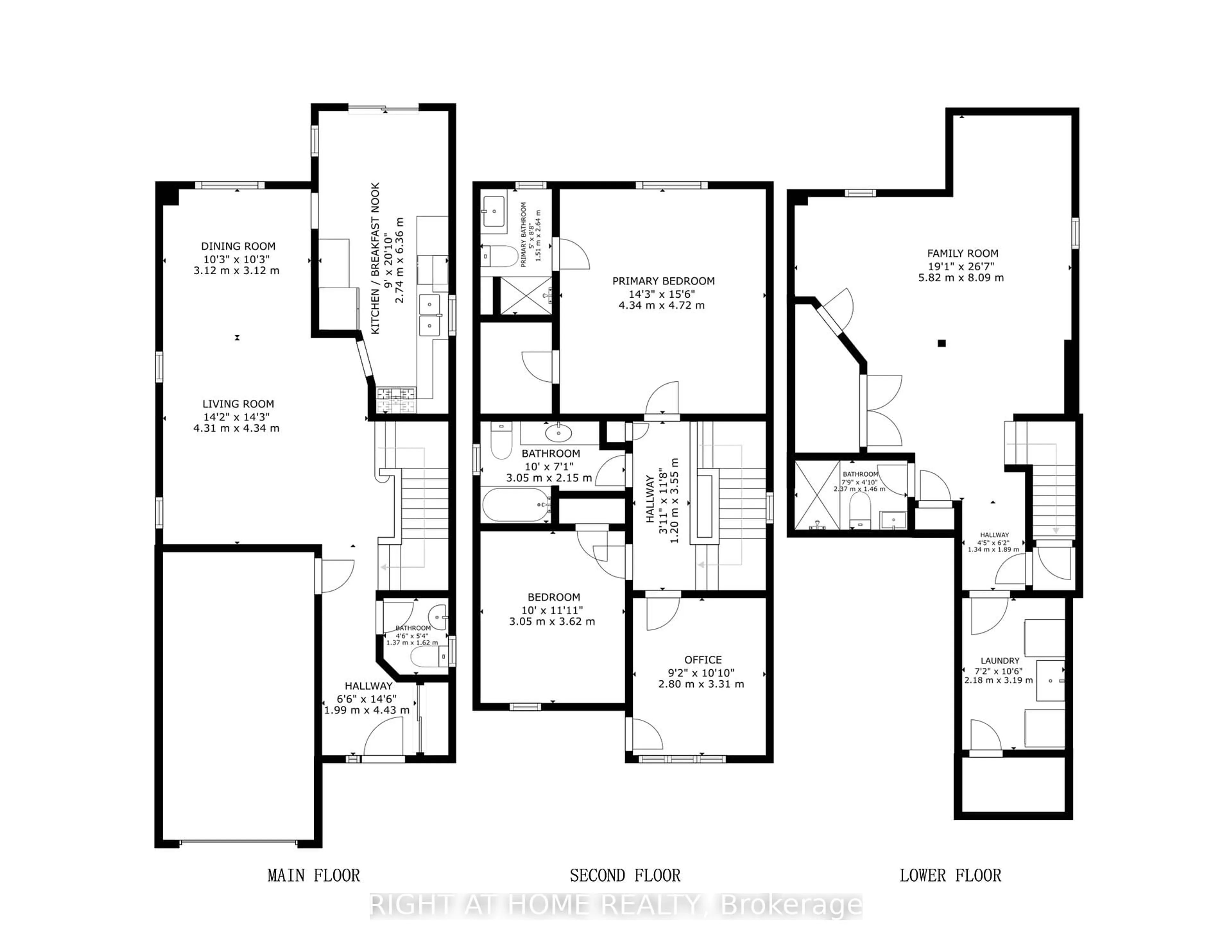 Floor plan for 19 Purdy Cres, Toronto Ontario M9N 3X8
