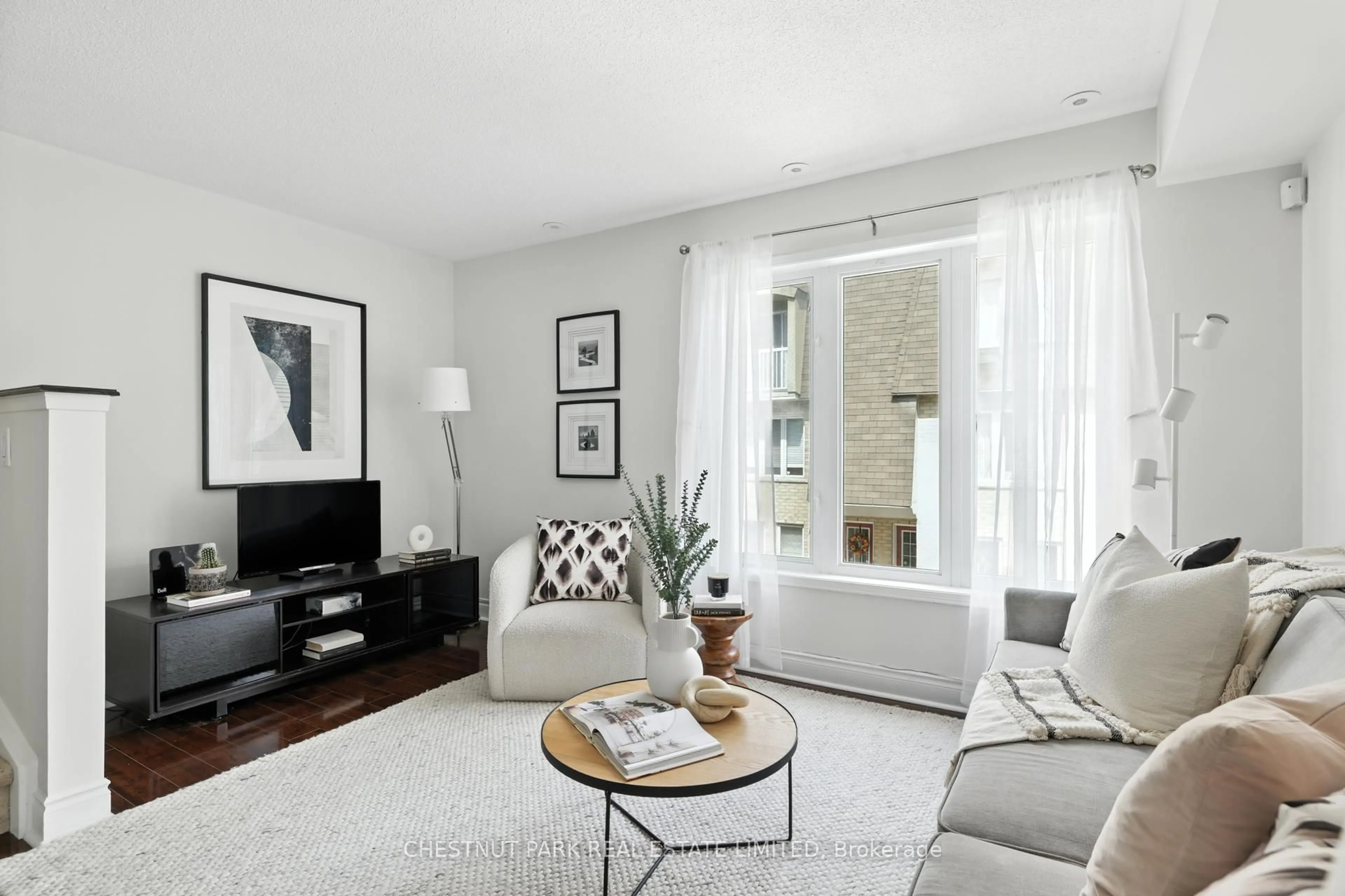 Living room with furniture, unknown for 55 Foundry Ave #62, Toronto Ontario M6H 4K7