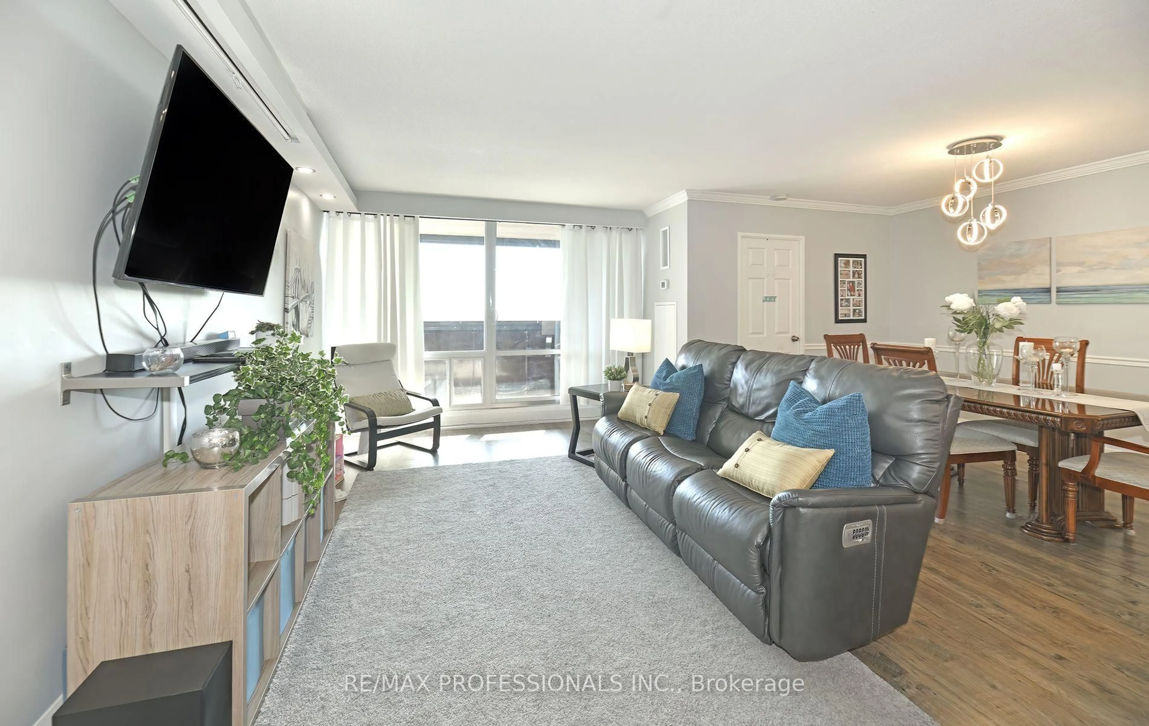 Living room with furniture, unknown for 716 The West Mall #1804, Toronto Ontario M9C 4X6