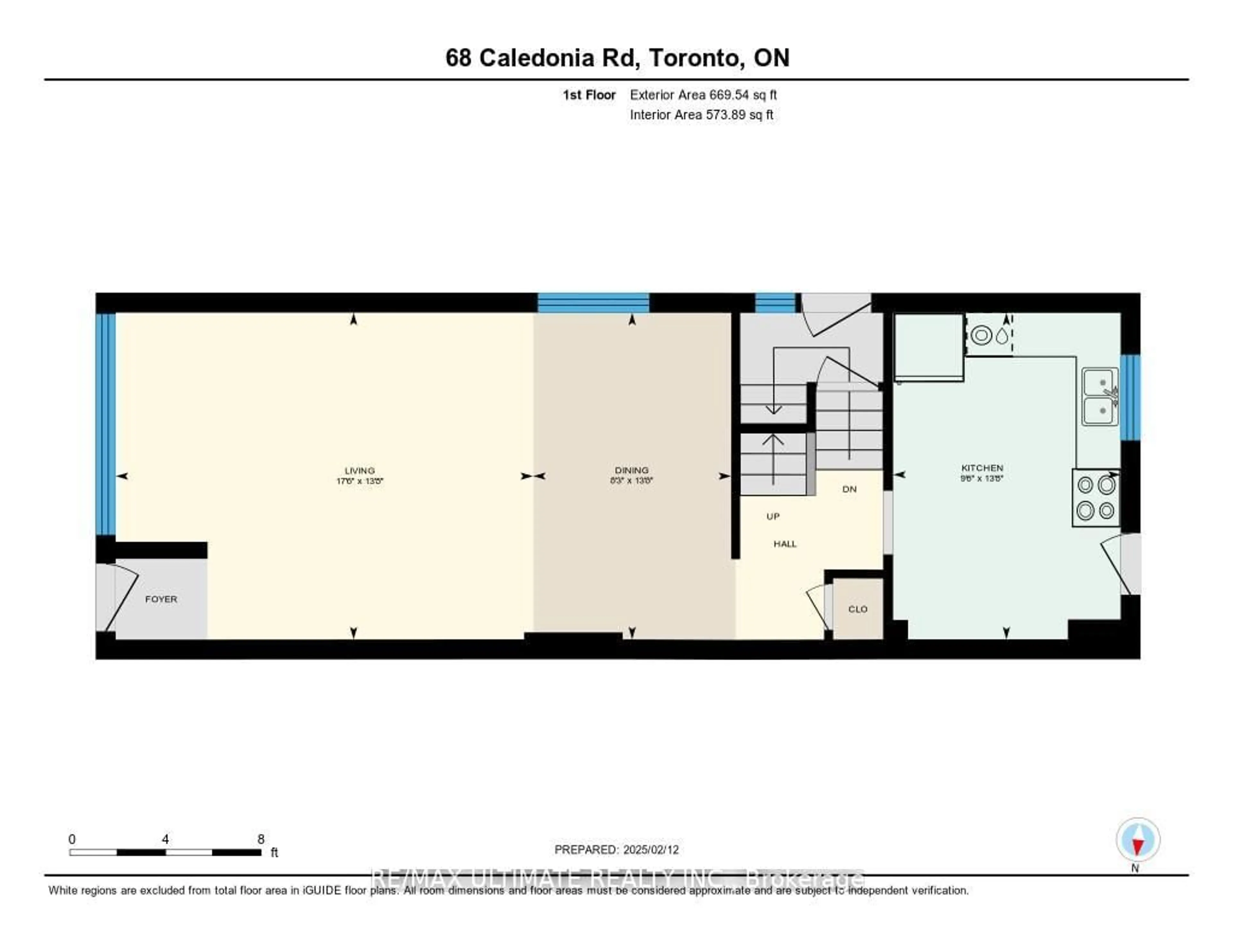 Floor plan for 68 Caledonia Rd, Toronto Ontario M6E 4S6
