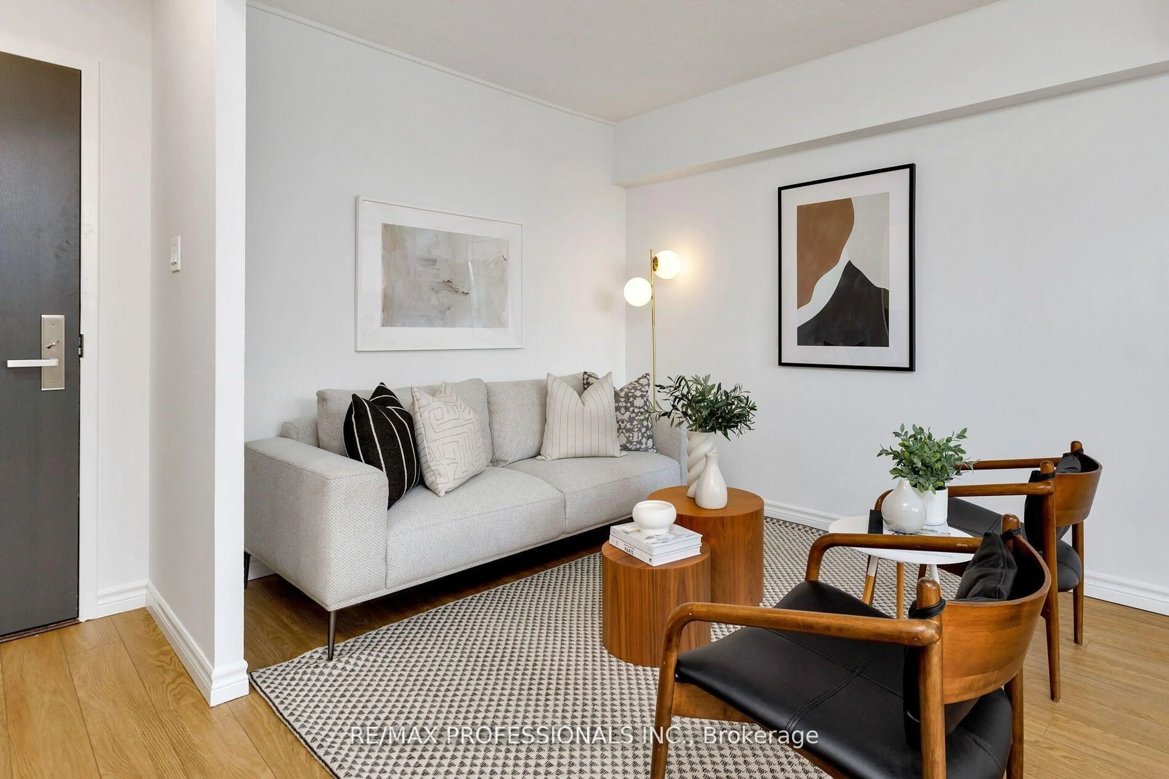 Living room with furniture, unknown for 35 Ormskirk Ave #510, Toronto Ontario M6S 1A8
