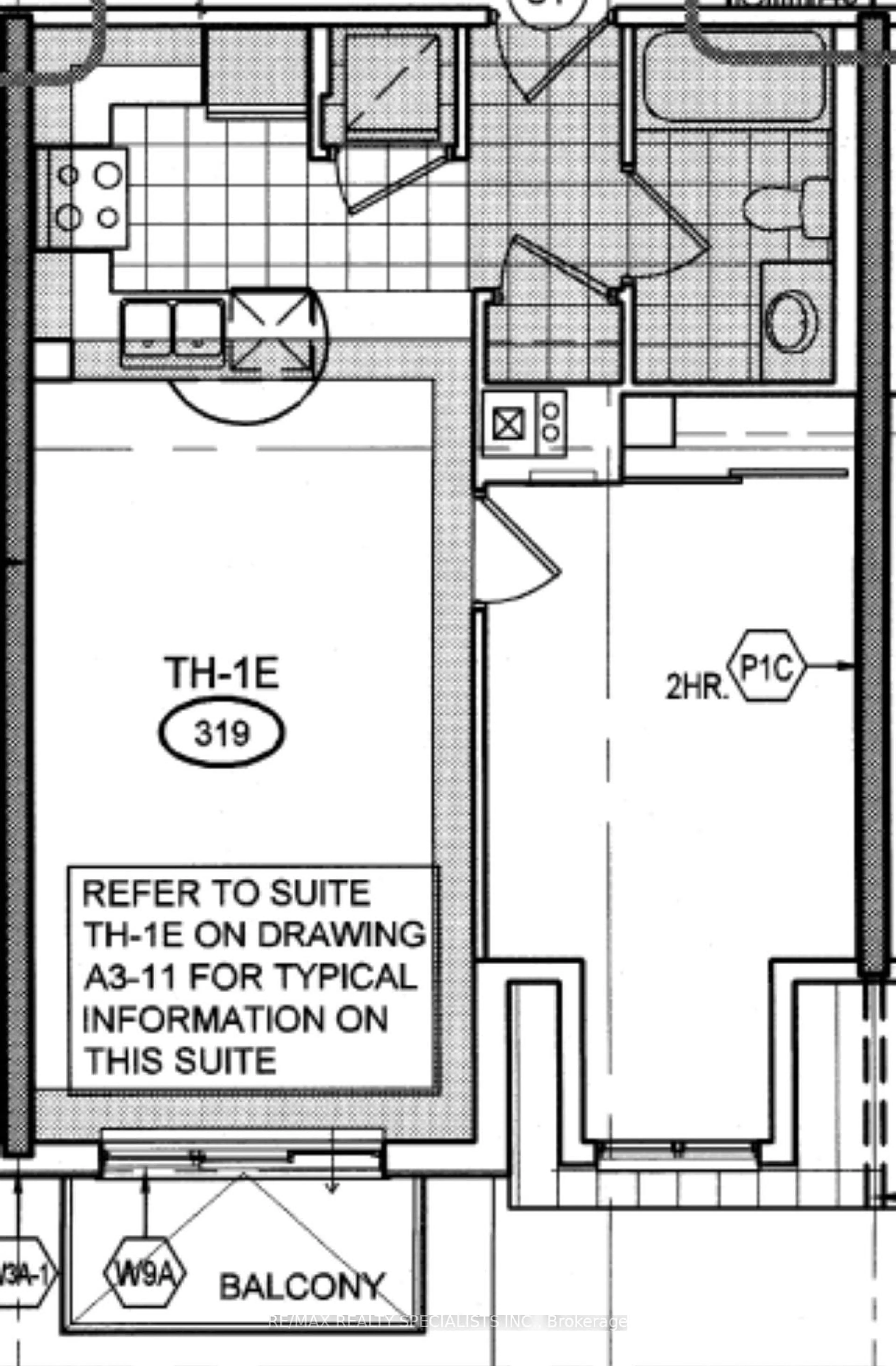Floor plan for 330 Princess Royal Dr #319, Mississauga Ontario L5B 4P7