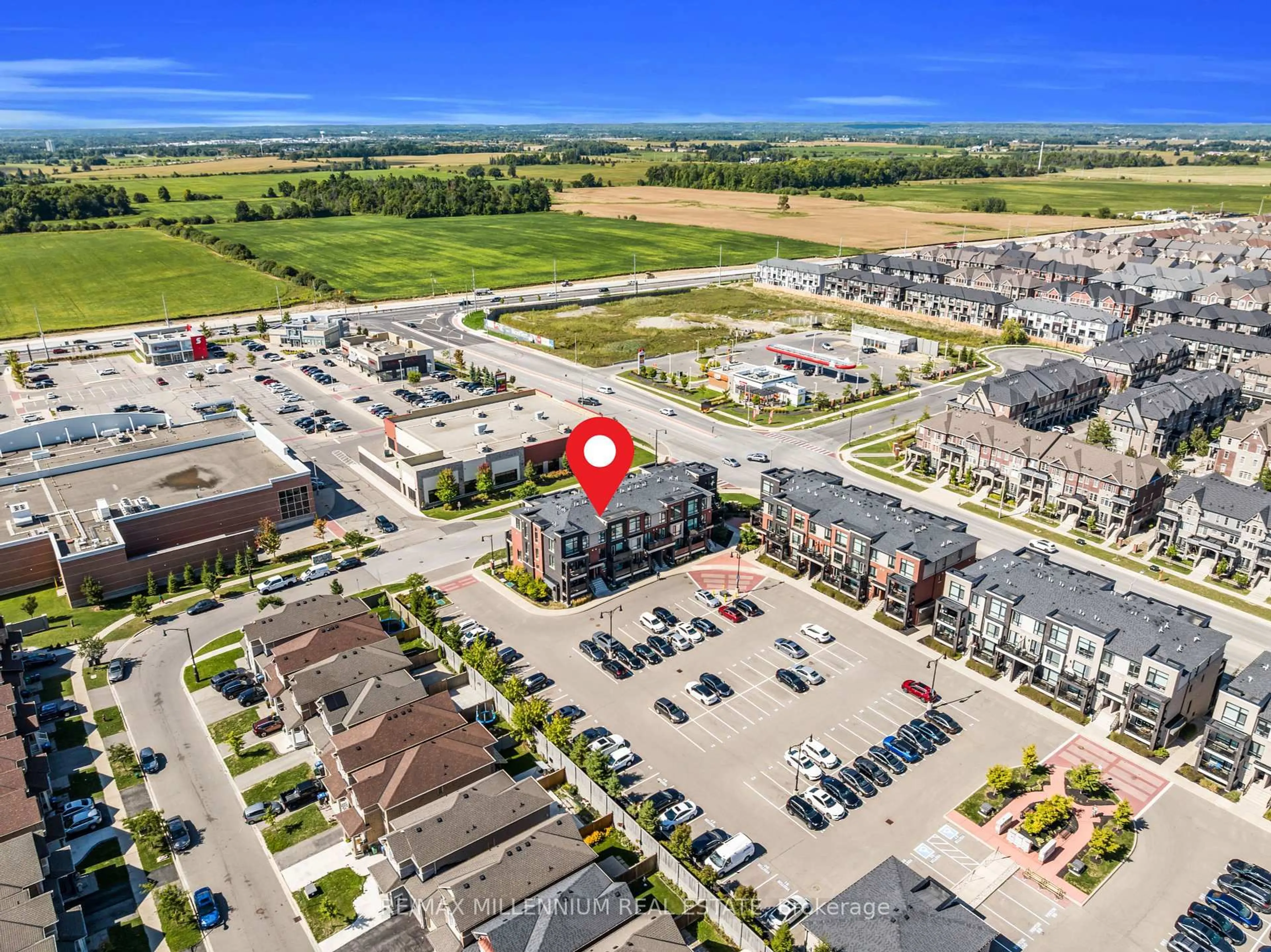 A pic from outside/outdoor area/front of a property/back of a property/a pic from drone, street for 100 Dufay Rd #8, Brampton Ontario L7A 4S3