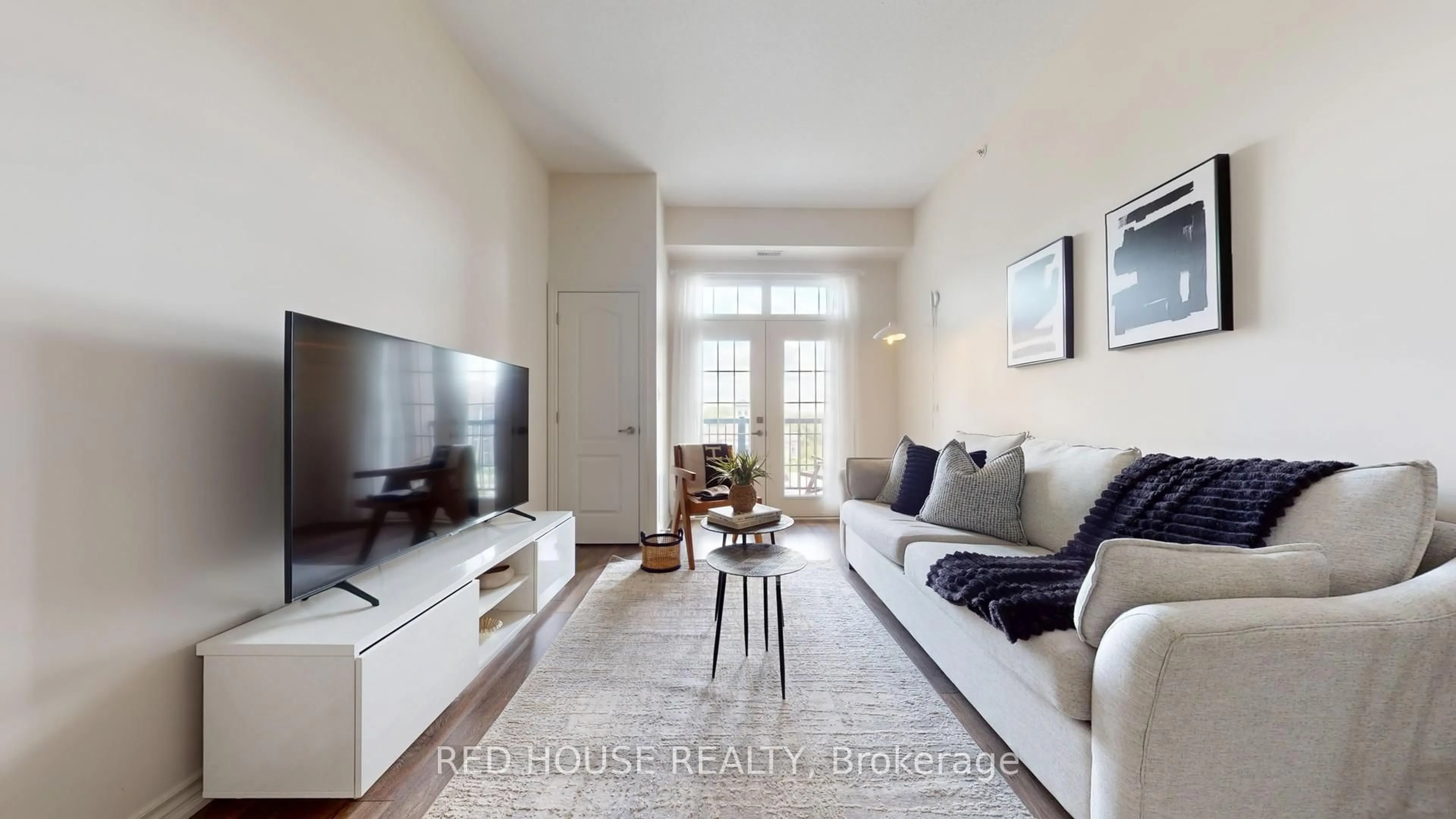 Living room with furniture, unknown for 1460 Main St #412, Milton Ontario L9T 8W5