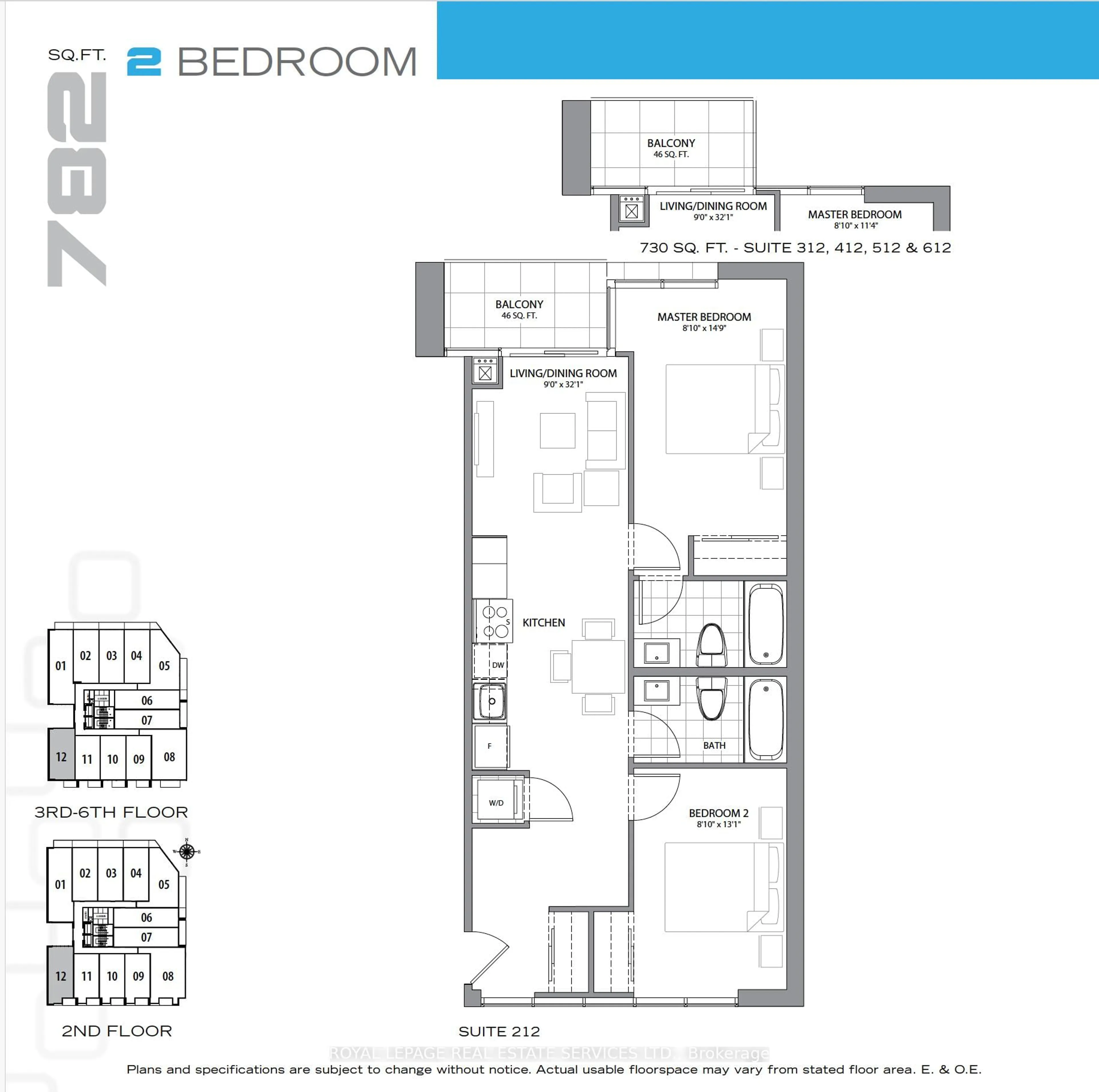 Floor plan for 760 The Queensway #412, Toronto Ontario M8Z 0E1