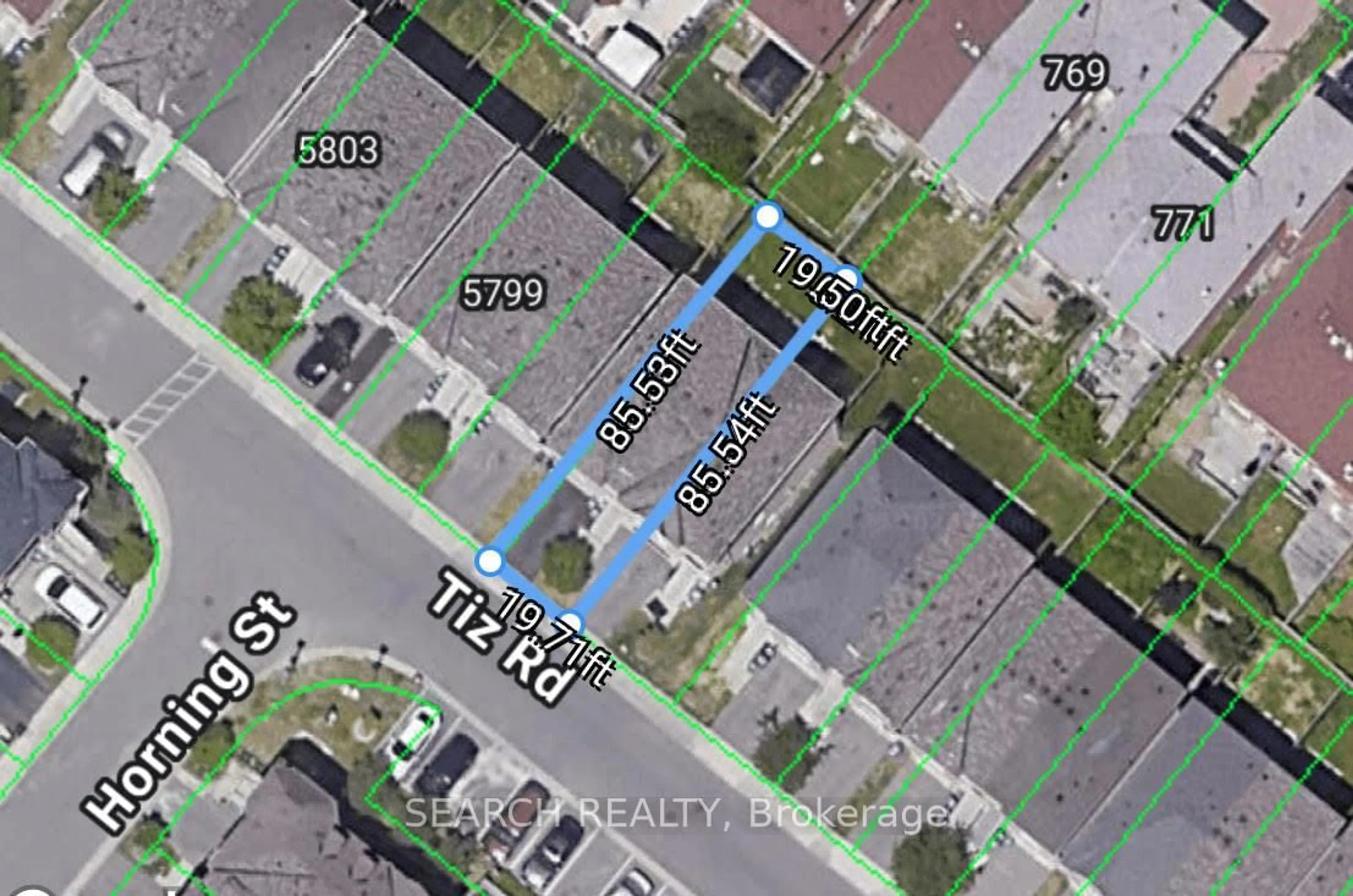A pic from outside/outdoor area/front of a property/back of a property/a pic from drone, street for 5797 Tiz Rd, Mississauga Ontario L5R 0B4