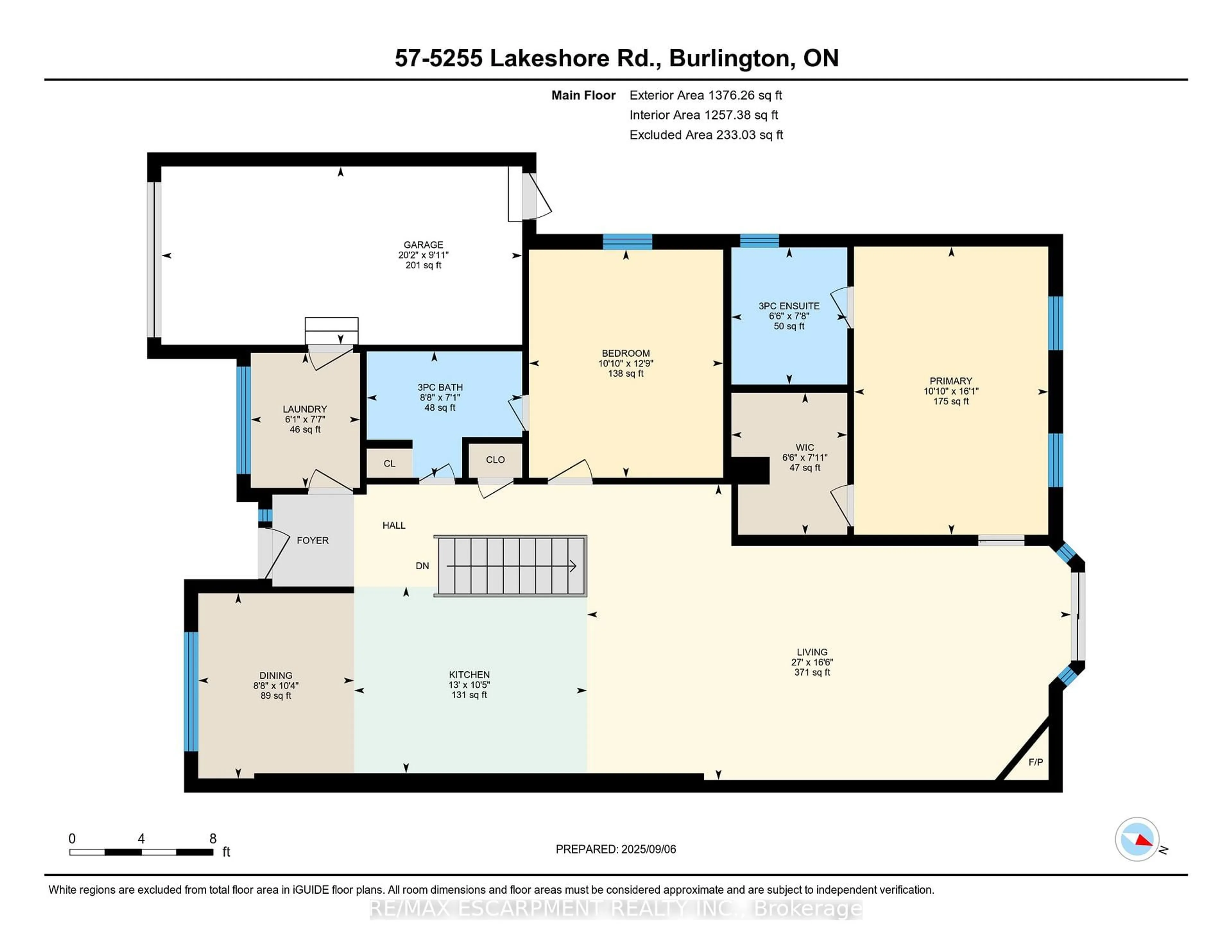 Floor plan for 5255 Lakeshore Rd #57, Burlington Ontario L7L 5X9