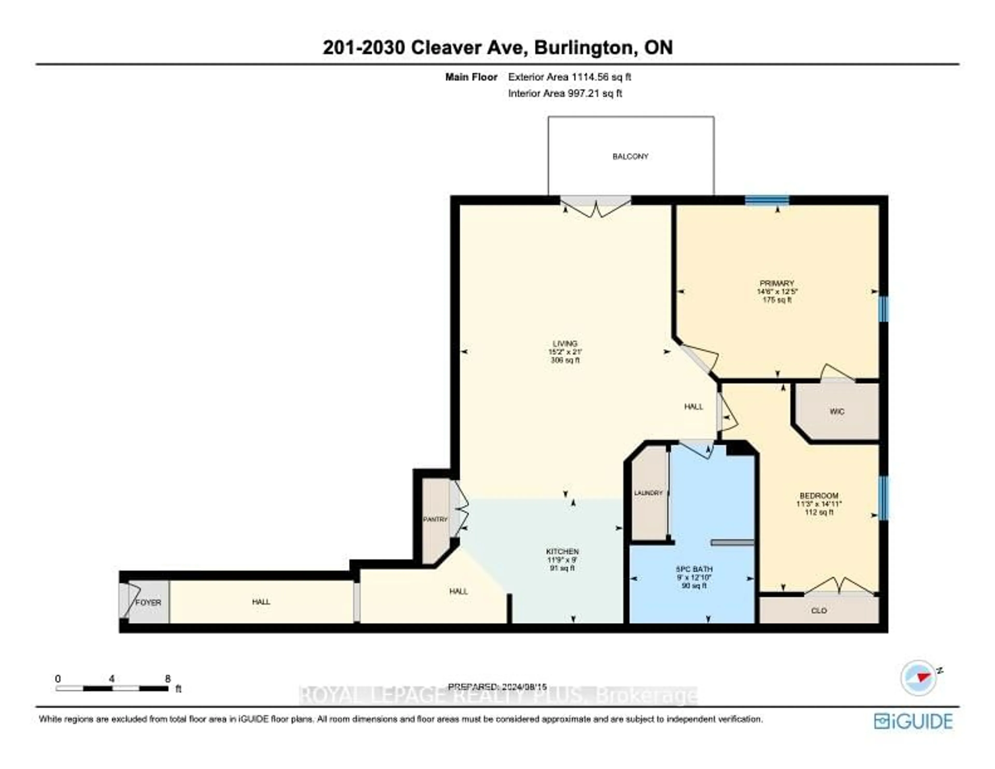 Floor plan for 2030 Cleaver Ave #201, Burlington Ontario L7M 4C3
