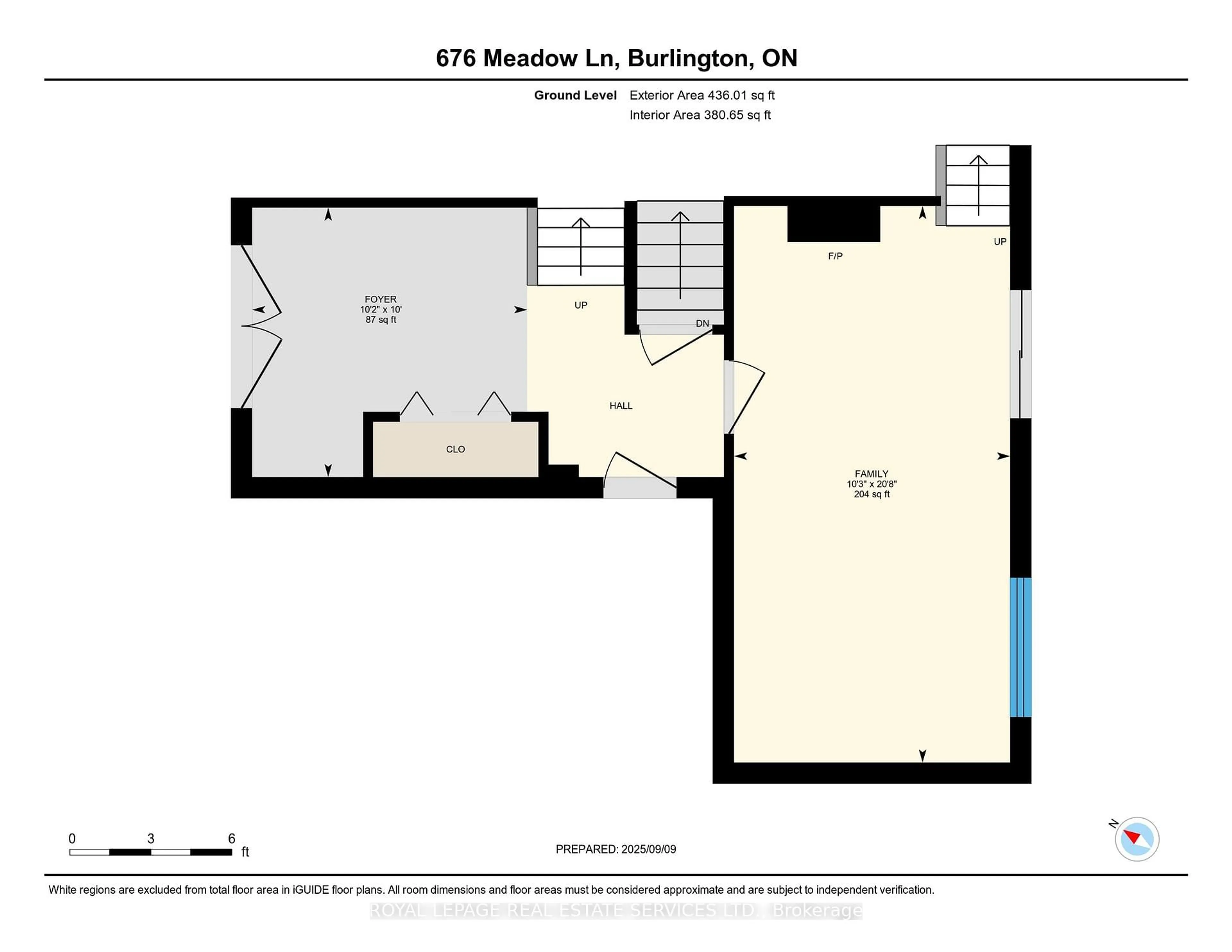 Floor plan for 676 Meadow Lane, Burlington Ontario L7L 4R8