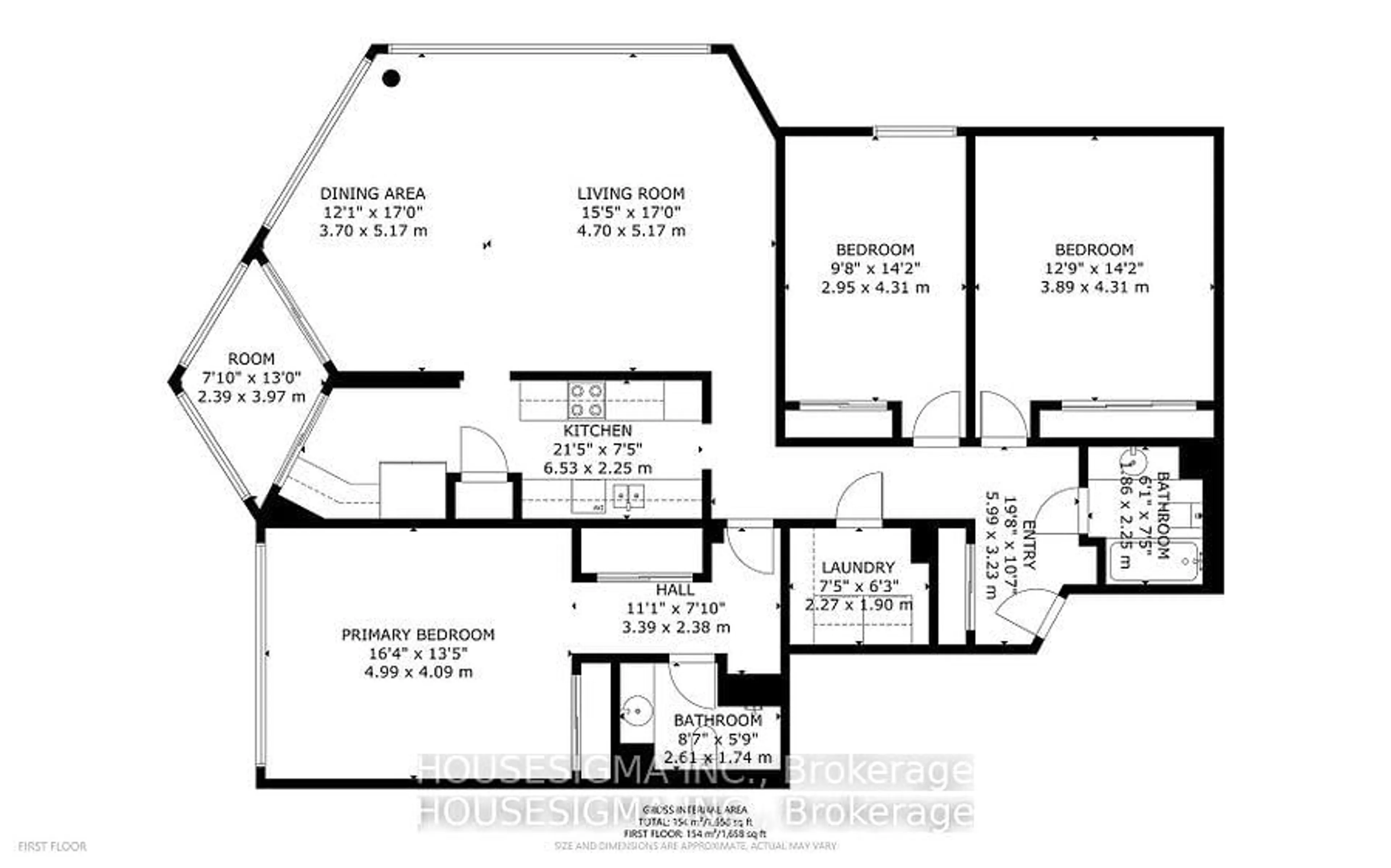 Floor plan for 1300 Bloor St #2010, Mississauga Ontario L4Y 3Z2