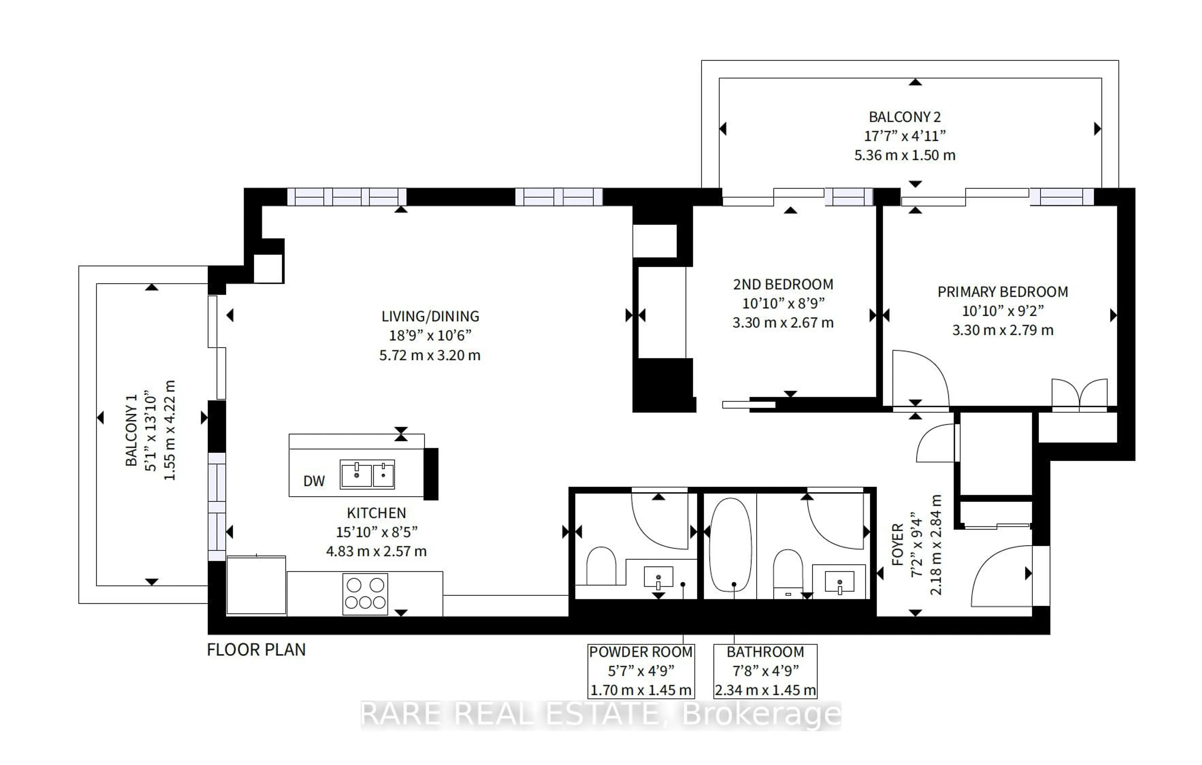 Floor plan for 2119 Lake Shore Blvd #703, Toronto Ontario M8V 4E8