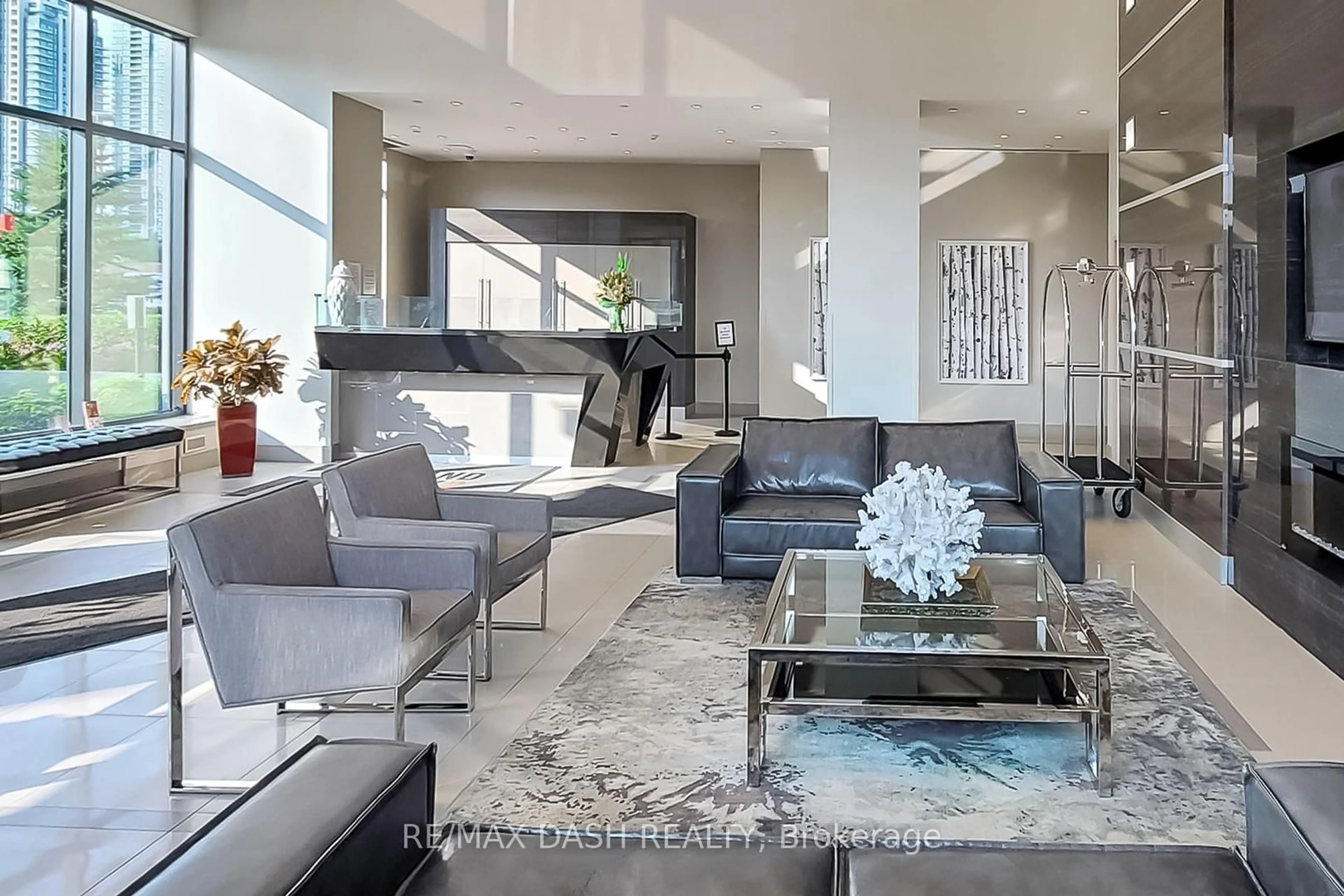 Living room with furniture, unknown for 3975 Grand Park Dr #603, Mississauga Ontario L5B 0K4