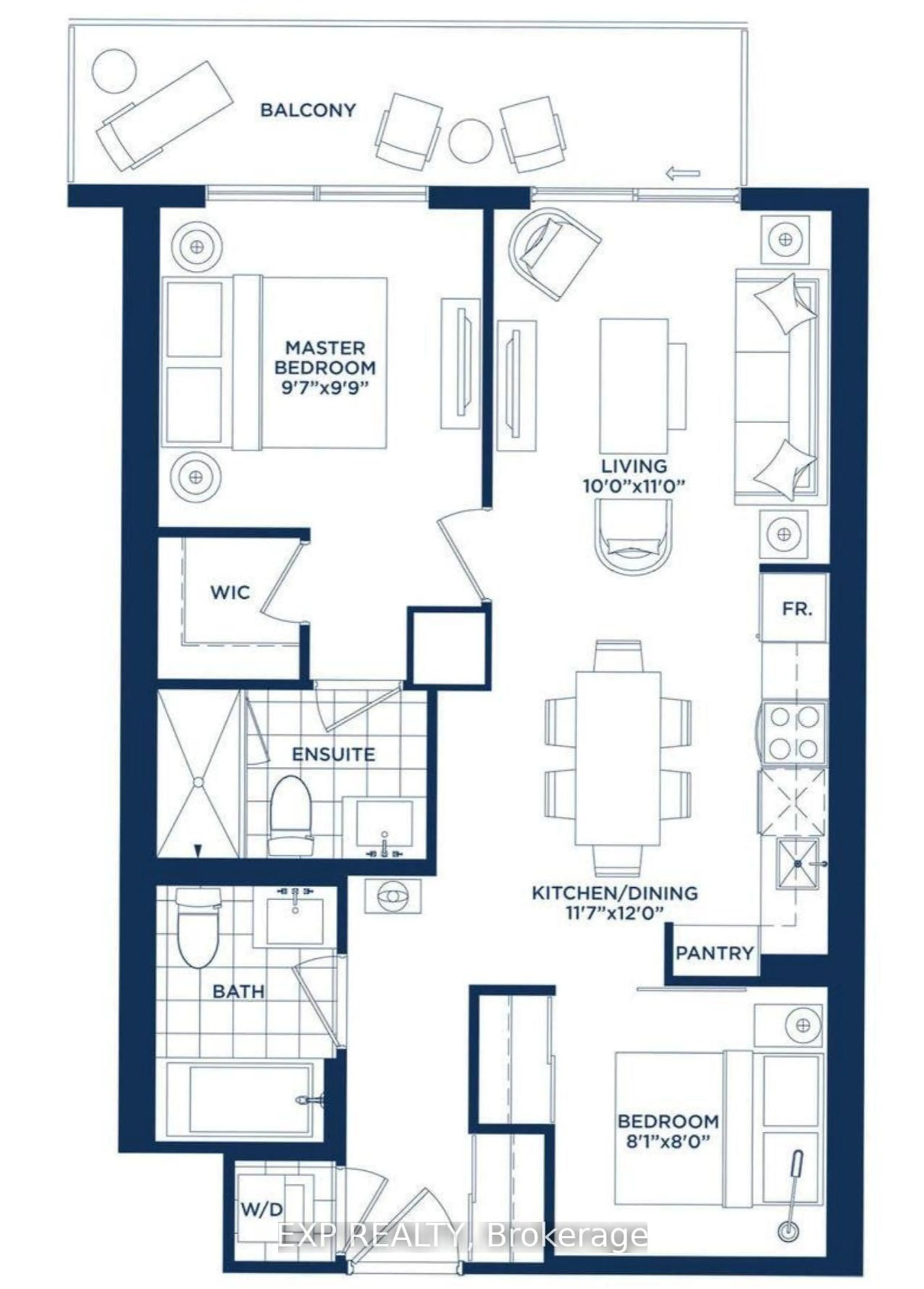 Floor plan for 30 Gibbs Rd #3210, Toronto Ontario M9B 0E4