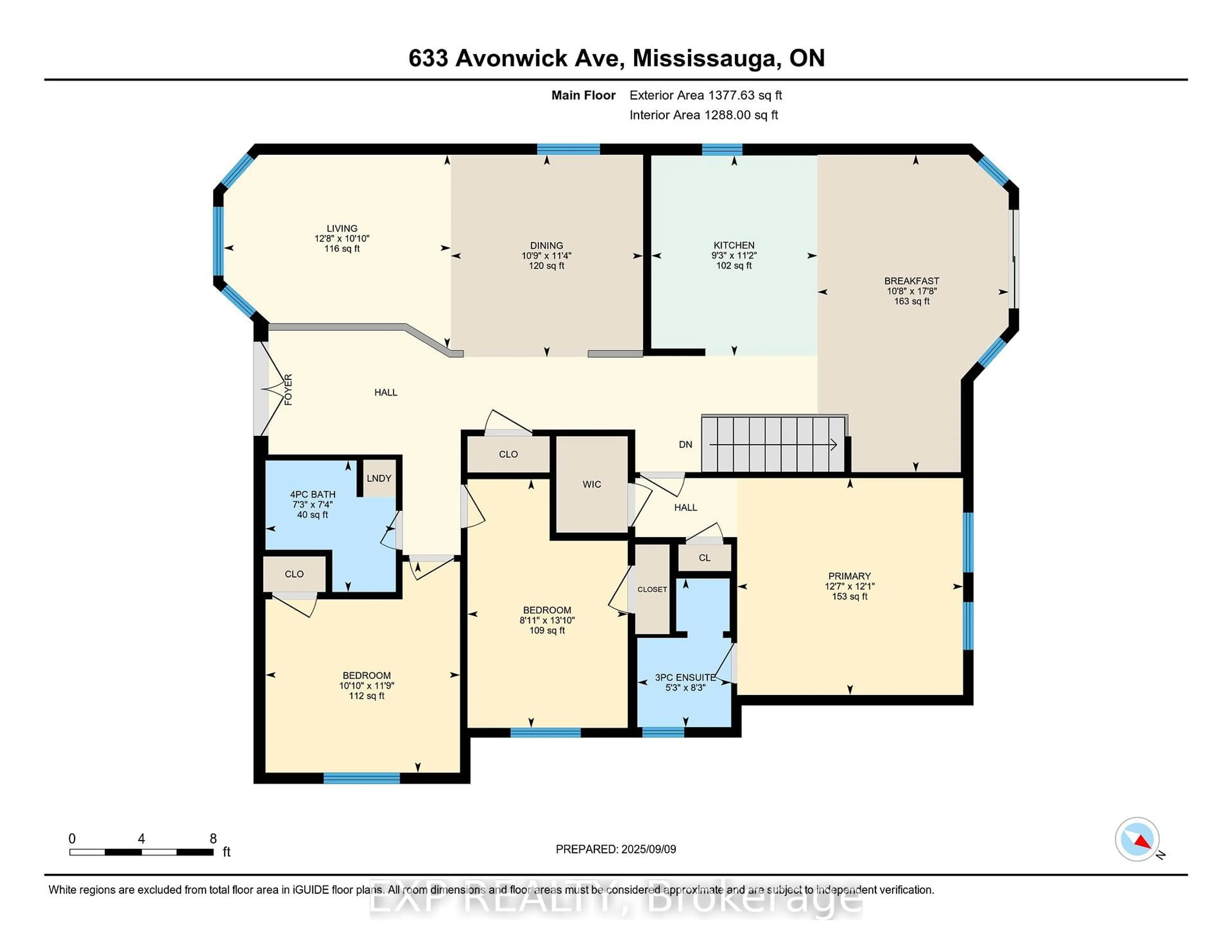 Floor plan for 633 Avonwick Ave, Mississauga Ontario L5R 3N9