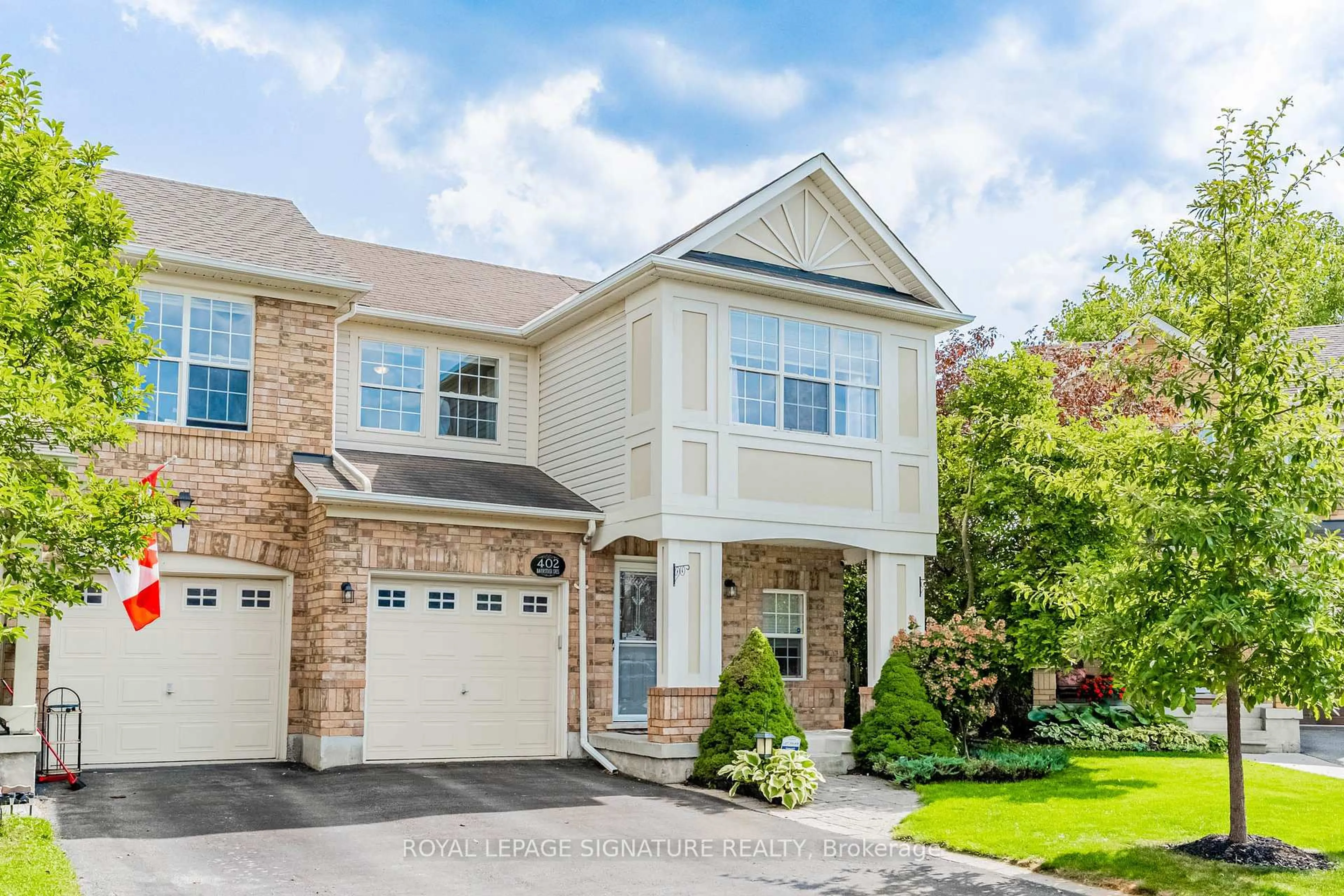 Home with brick exterior material, street for 402 Baverstockstock Cres, Milton Ontario L9T 5L1