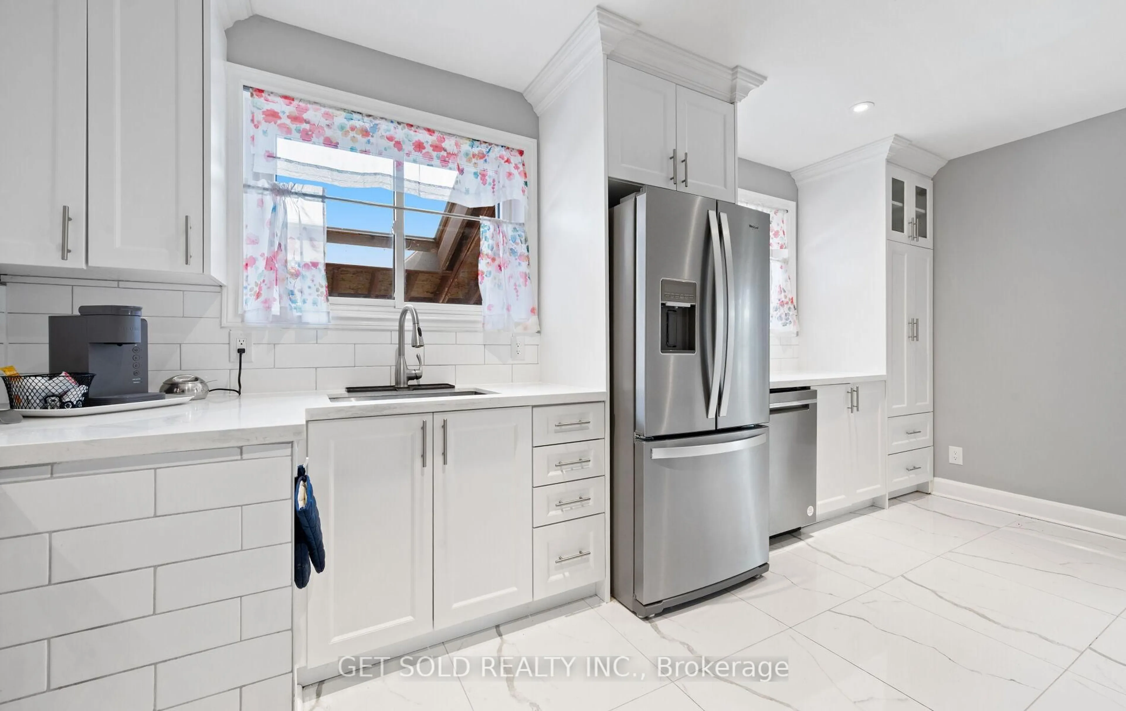 Contemporary kitchen, ceramic/tile floor for 57 Taysham Cres, Toronto Ontario M9V 1X1