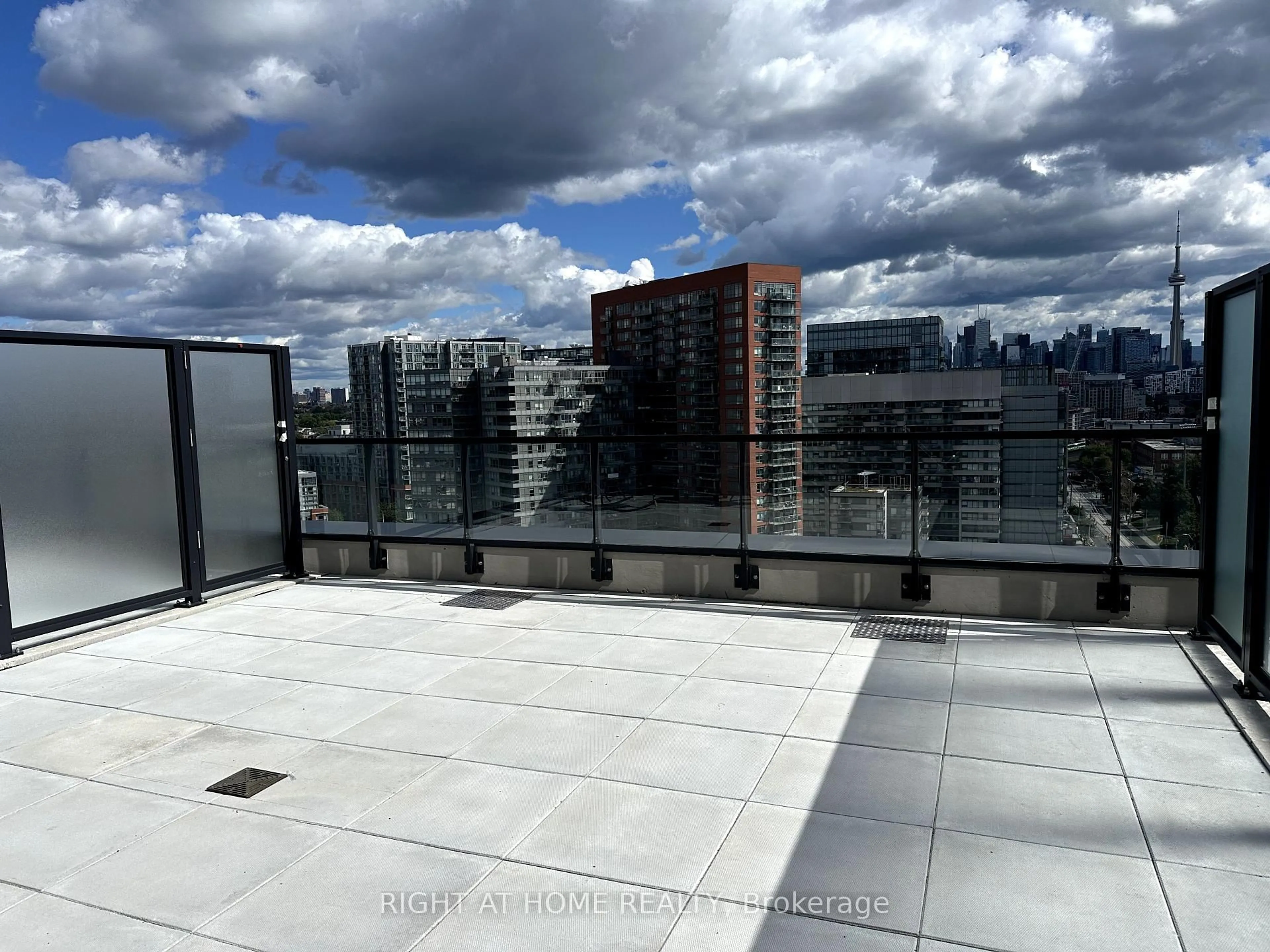 Balcony in the apartment, city buildings view from balcony for 285 Dufferin St #Unit #1206, Toronto Ontario M6K 0J2