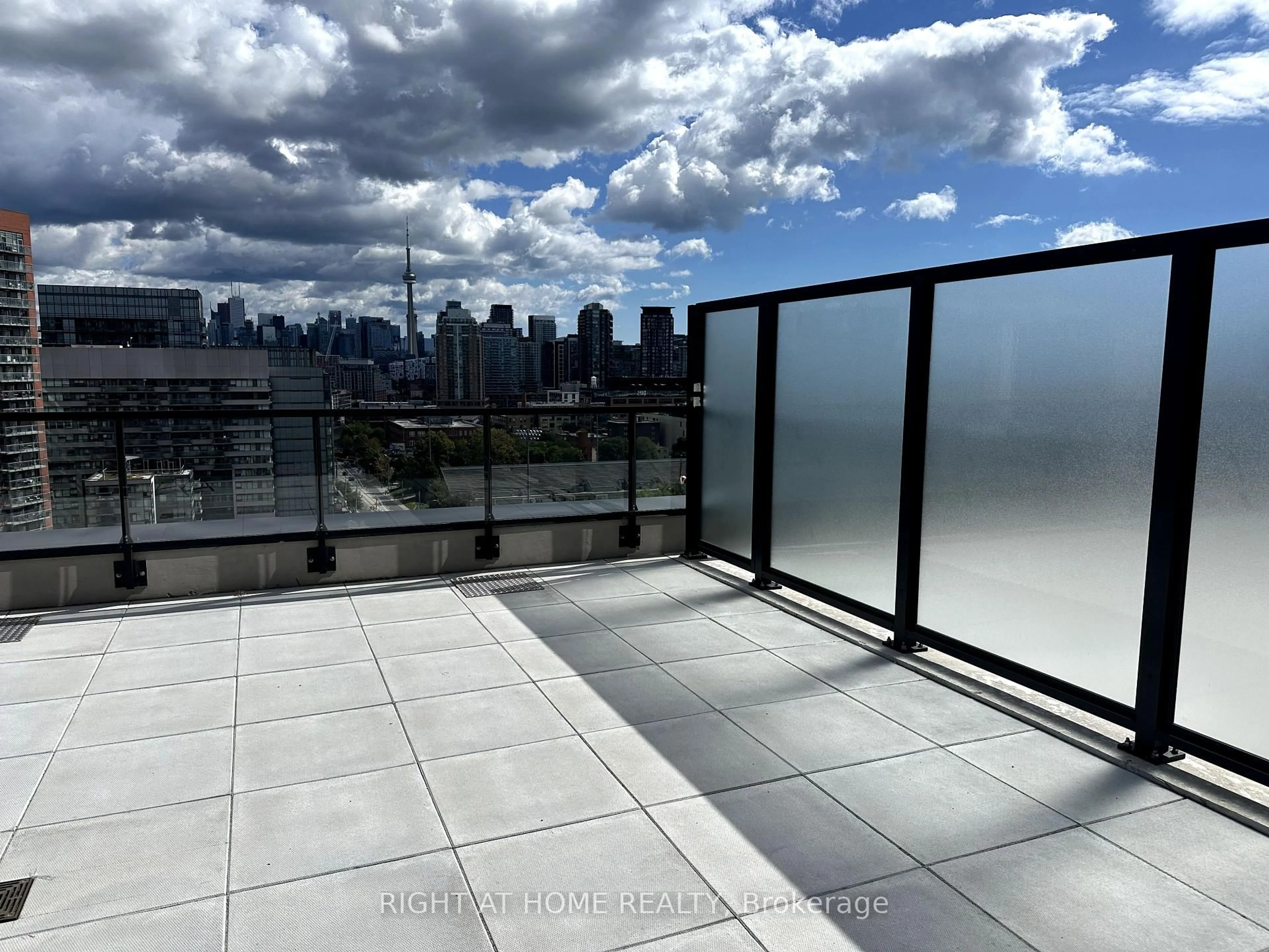 Balcony in the apartment, city buildings view from balcony for 285 Dufferin St #Unit #1206, Toronto Ontario M6K 0J2