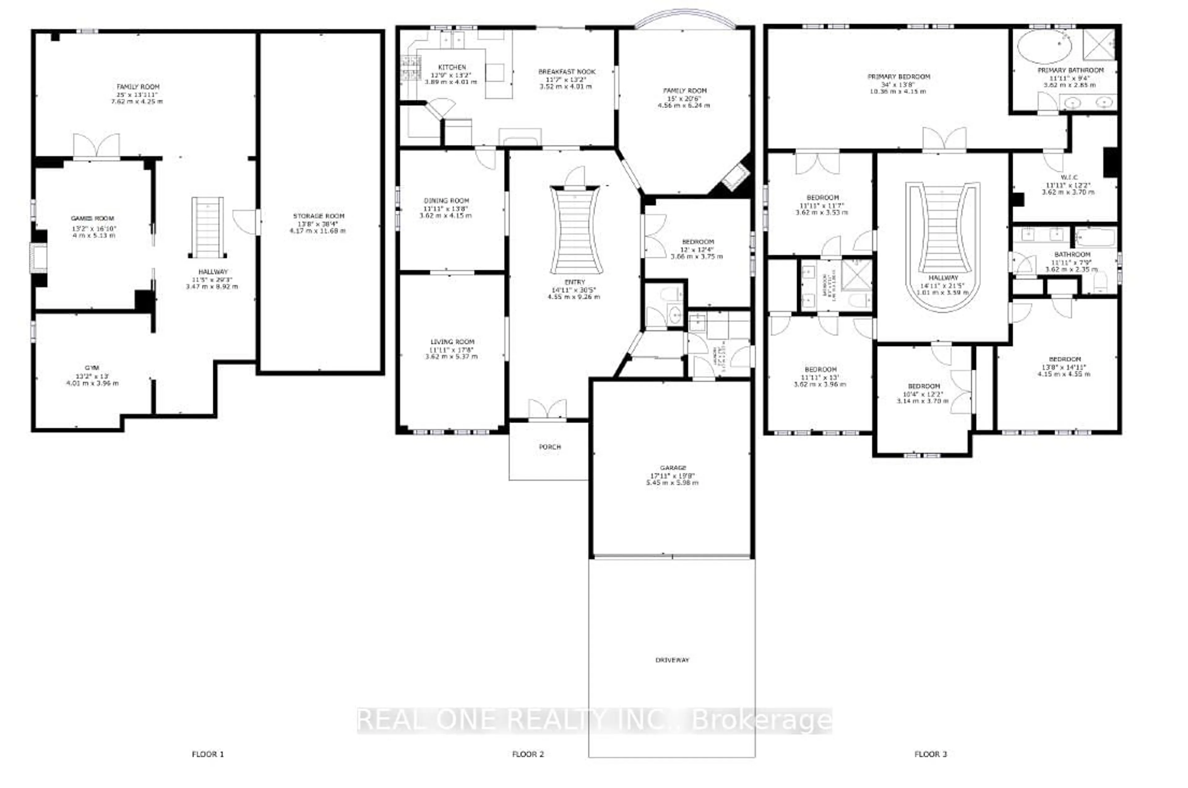 Floor plan for 1321 Monks Passage, Oakville Ontario L6M 1K6