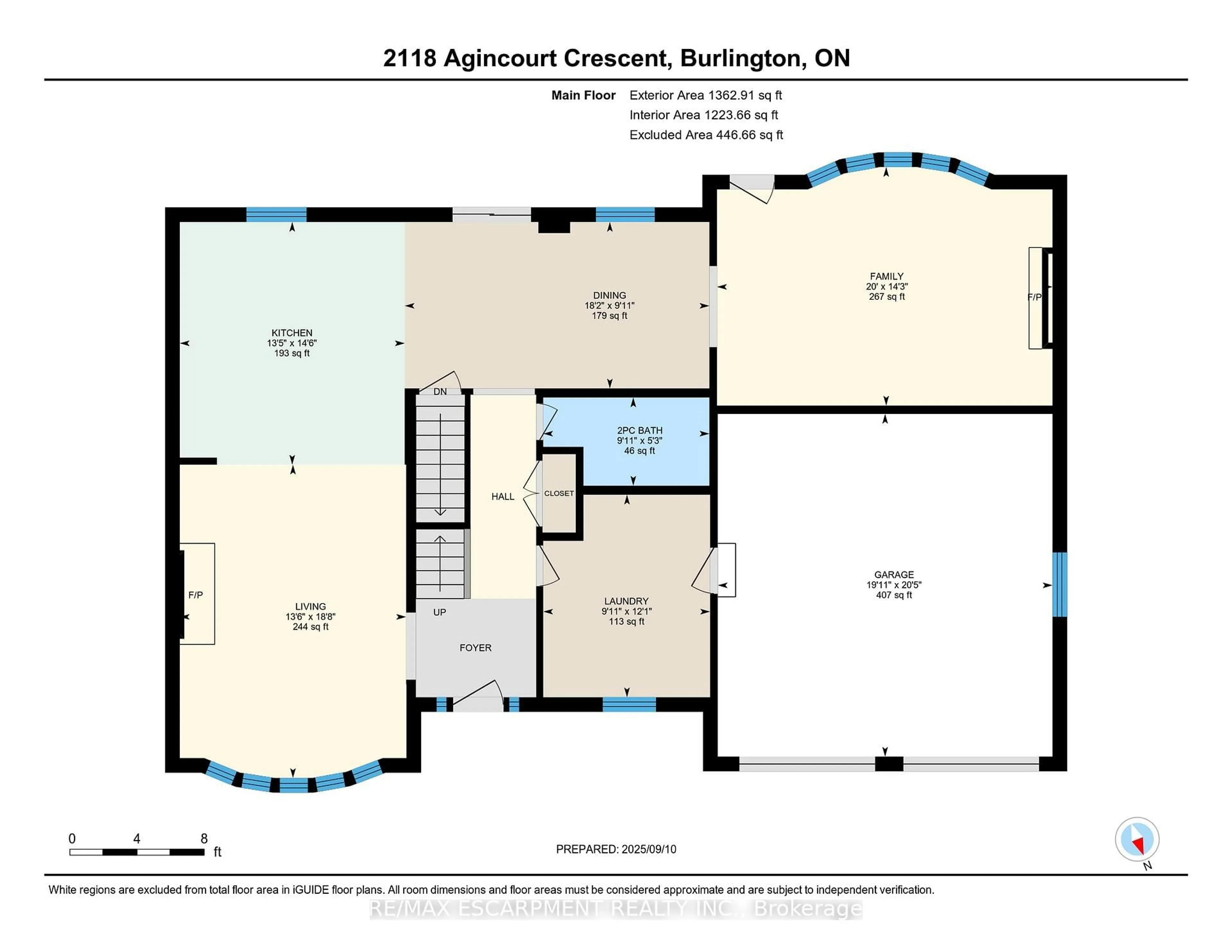 Floor plan for 2118 Agincourt Cres, Burlington Ontario L7P 1P2