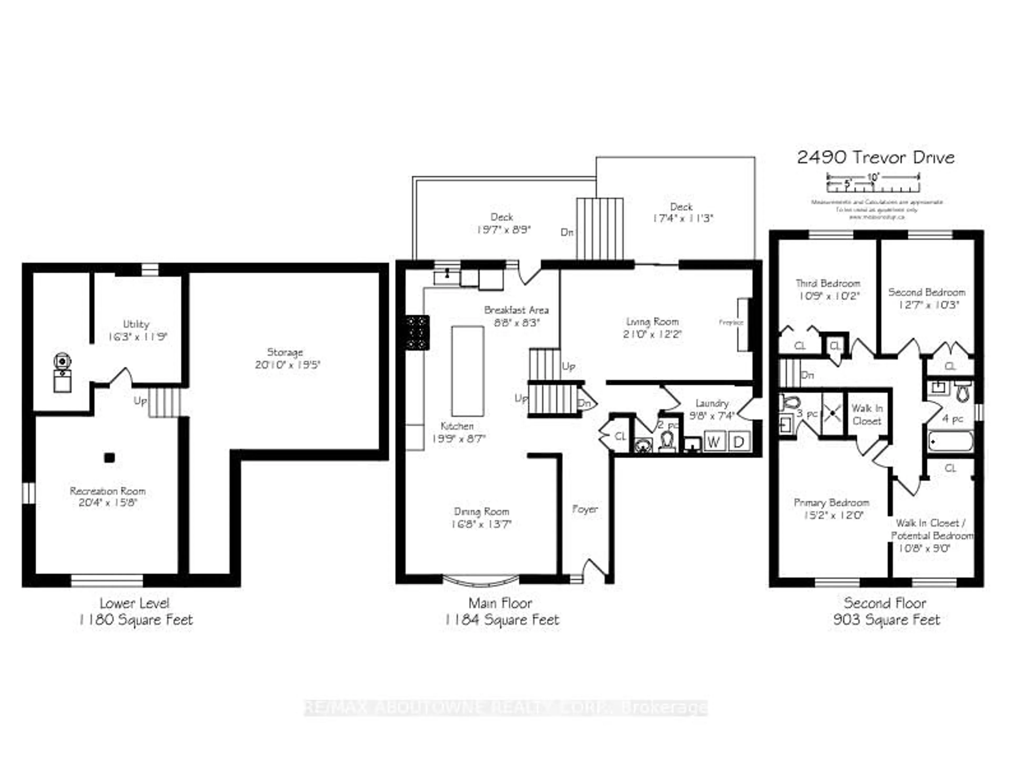 Floor plan for 2490 Trevor Dr, Oakville Ontario L6L 5C6