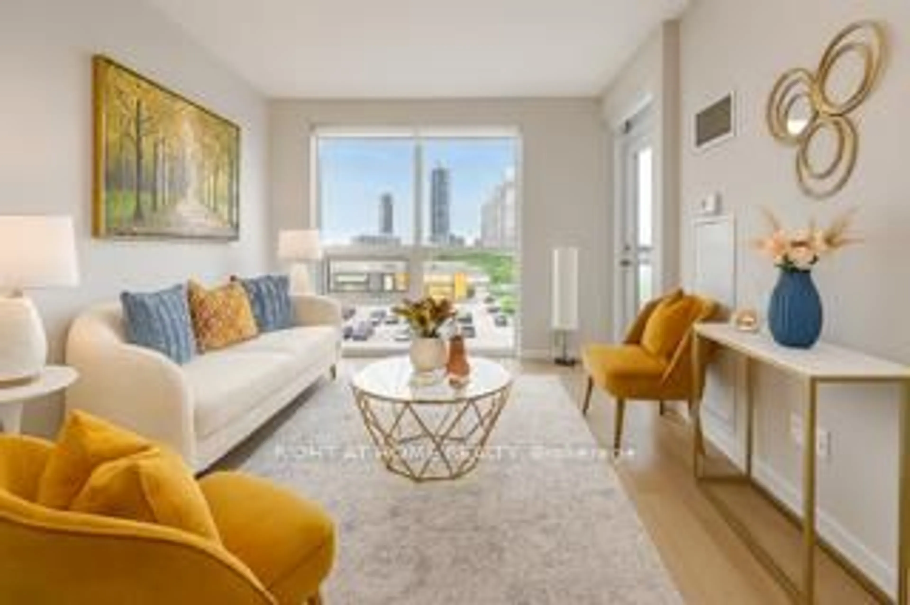 Living room with furniture, unknown for 4011 Brickstone Mews #715, Mississauga Ontario L5B 0G3