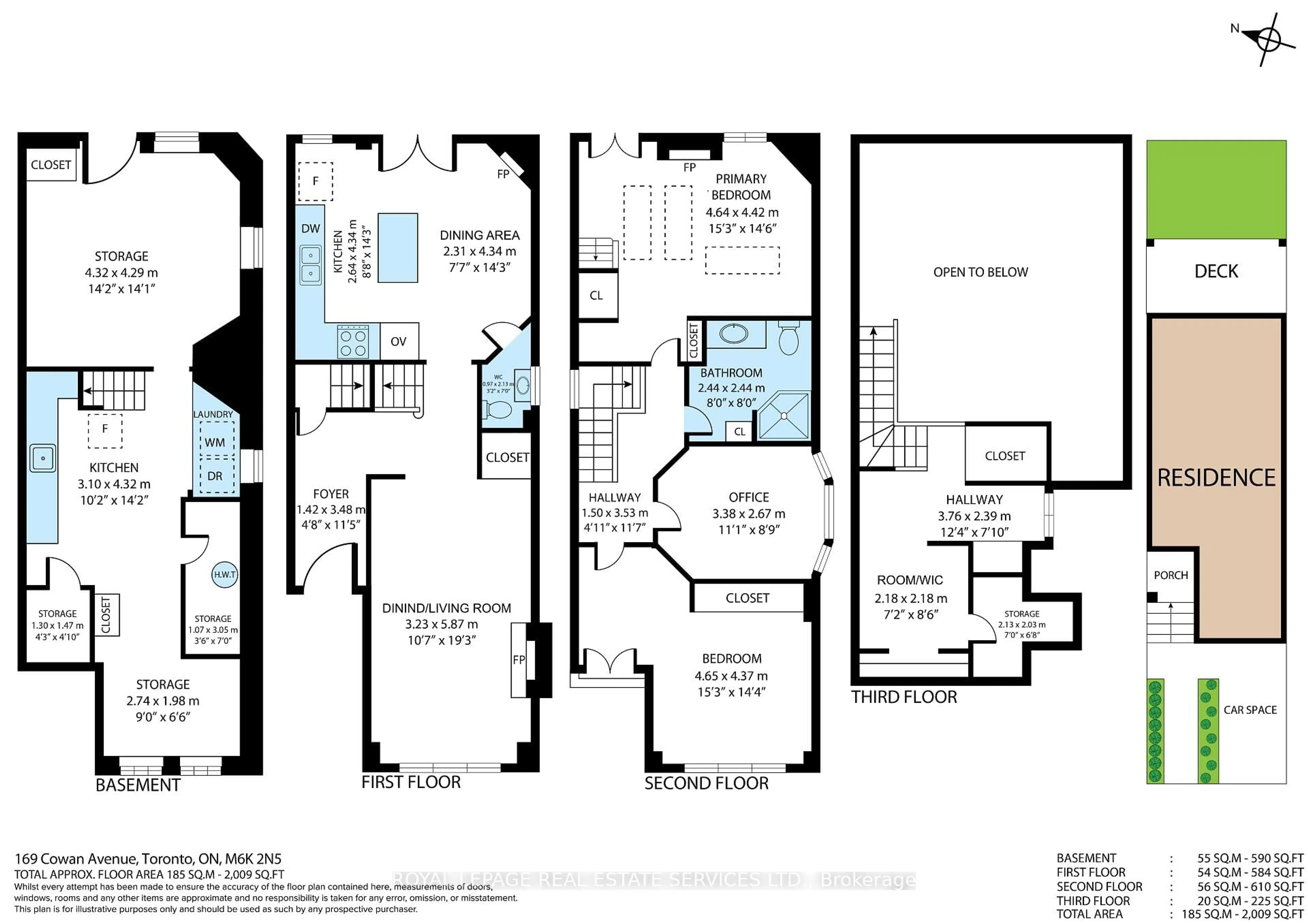 Floor plan for 169 Cowan Ave, Toronto Ontario M6K 2N5