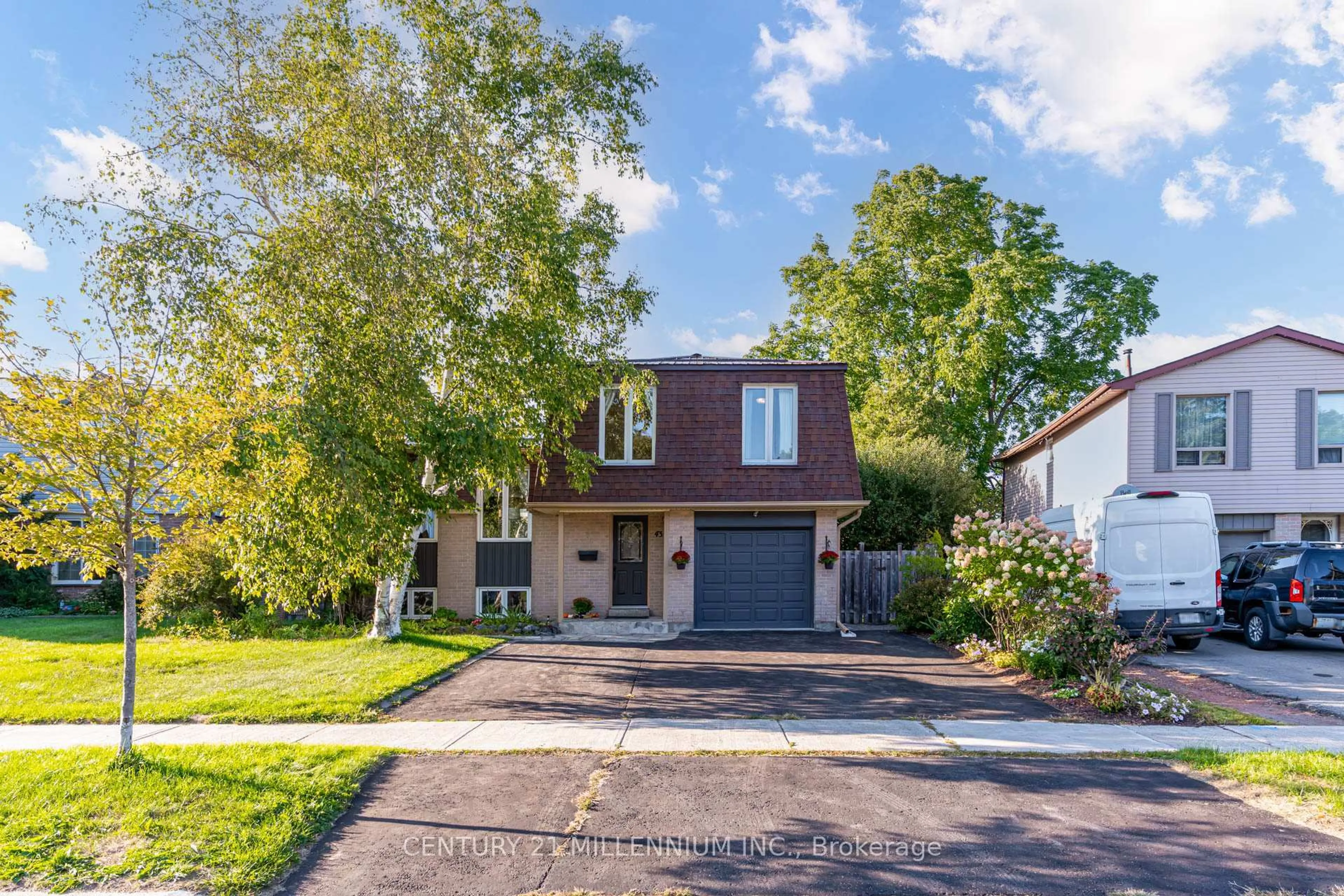 Home with brick exterior material, street for 43 Brenda Blvd, Orangeville Ontario L9W 3L3
