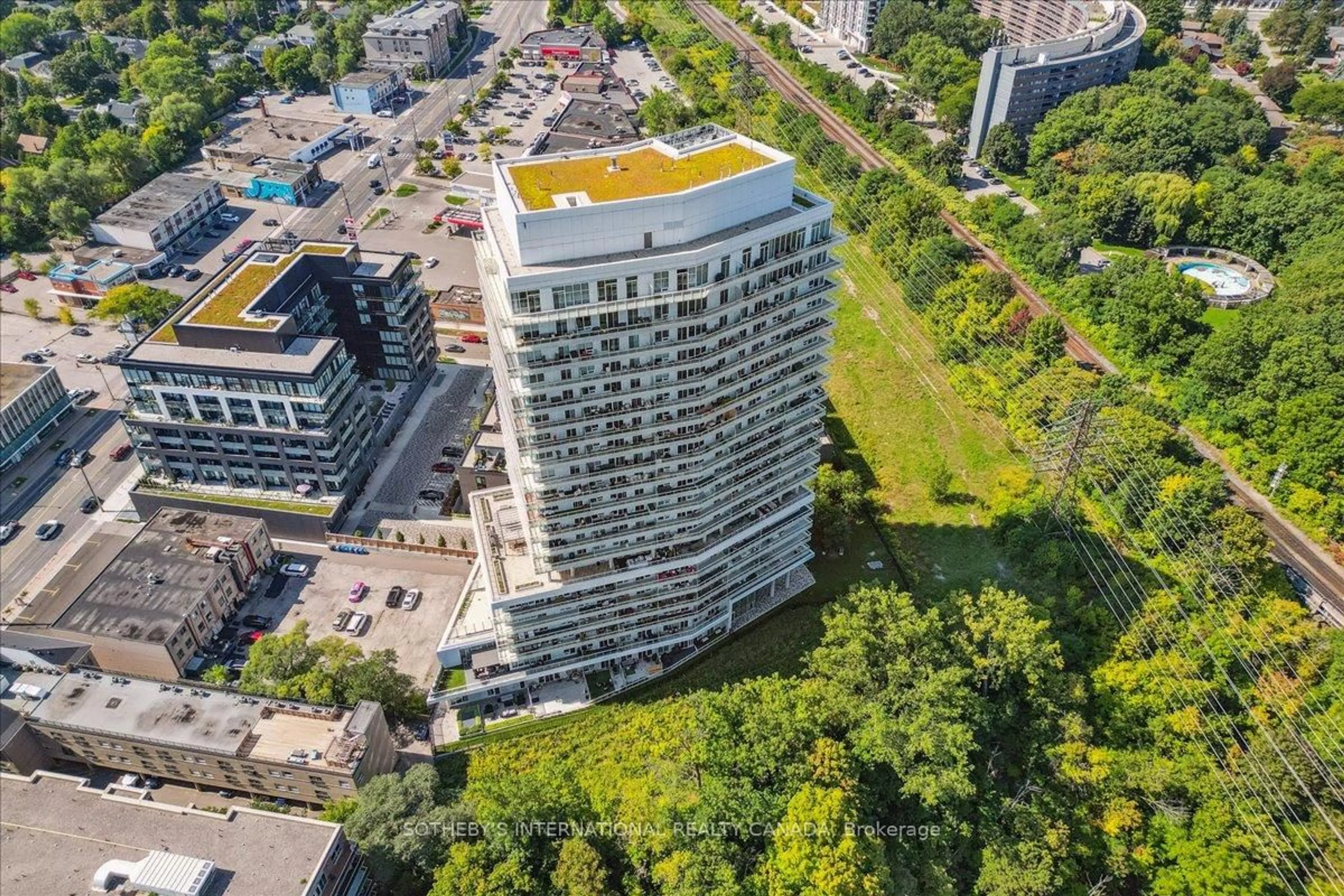A pic from outside/outdoor area/front of a property/back of a property/a pic from drone, city buildings view from balcony for 20 Brin Dr #1706, Toronto Ontario M8X 0B2