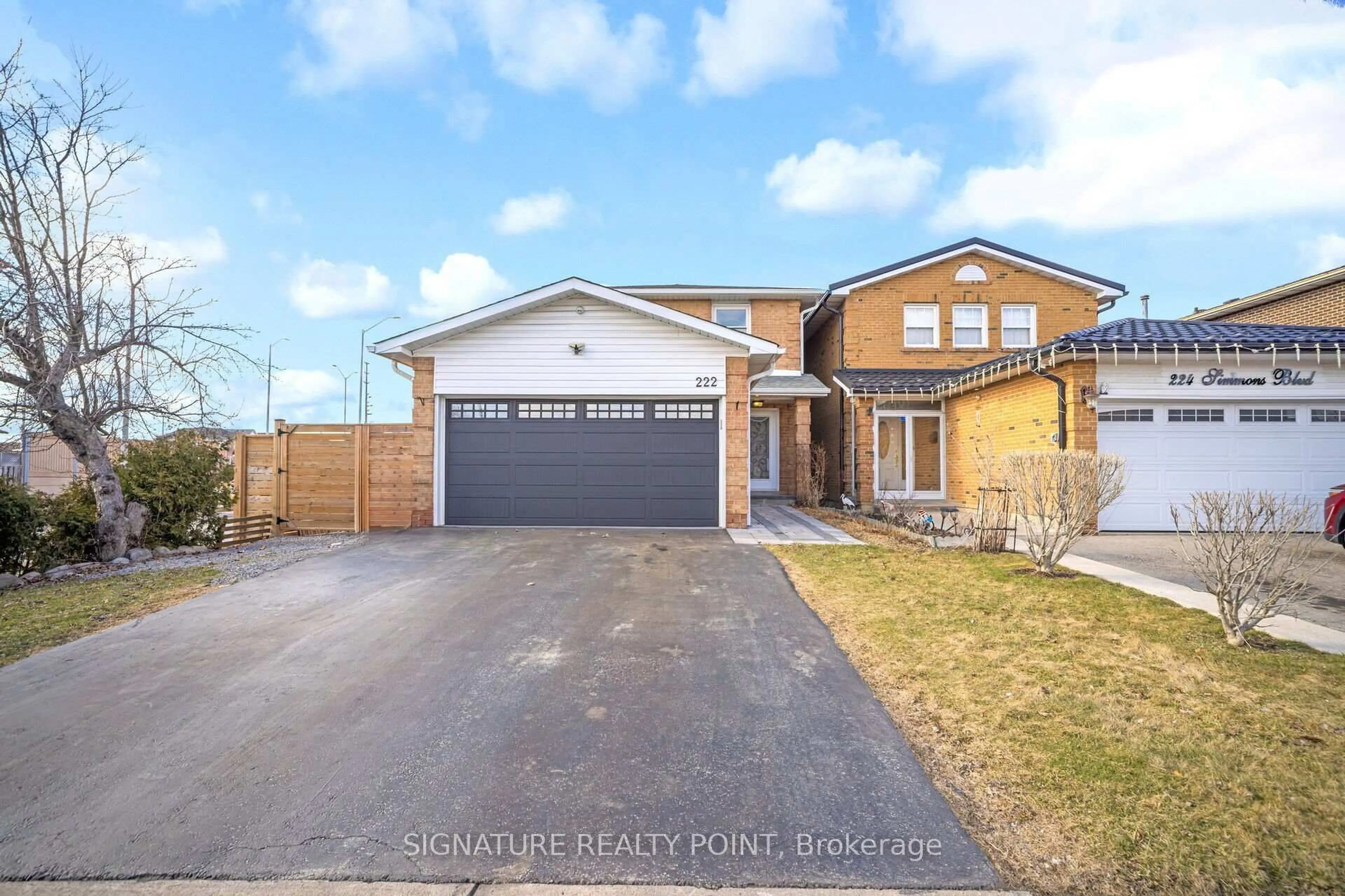 Home with brick exterior material, street for 222 Simmons Blvd, Brampton Ontario L6V 3Y1