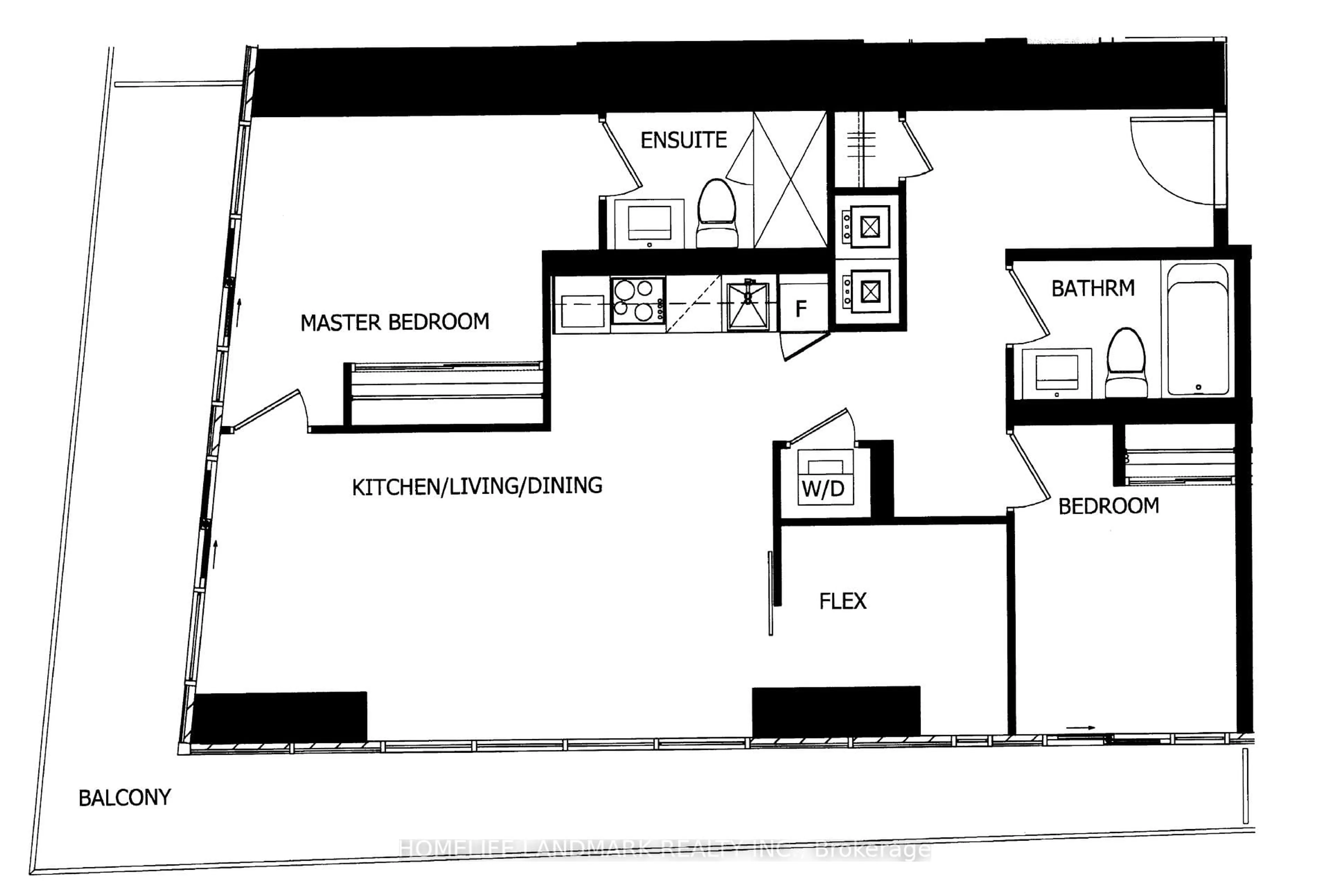 Floor plan for 3883 Quartz Rd #2304, Mississauga Ontario L5B 0M4