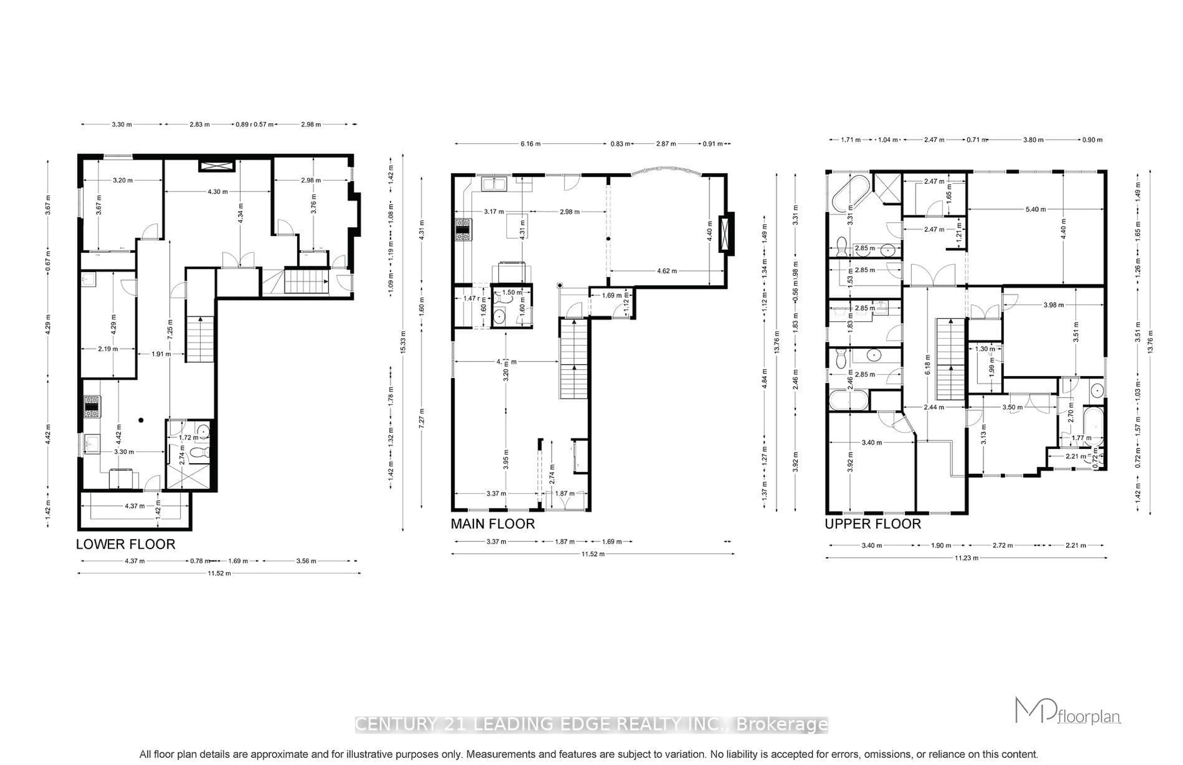 Floor plan for 34 Royal Links Circ, Brampton Ontario L6P 2Z9
