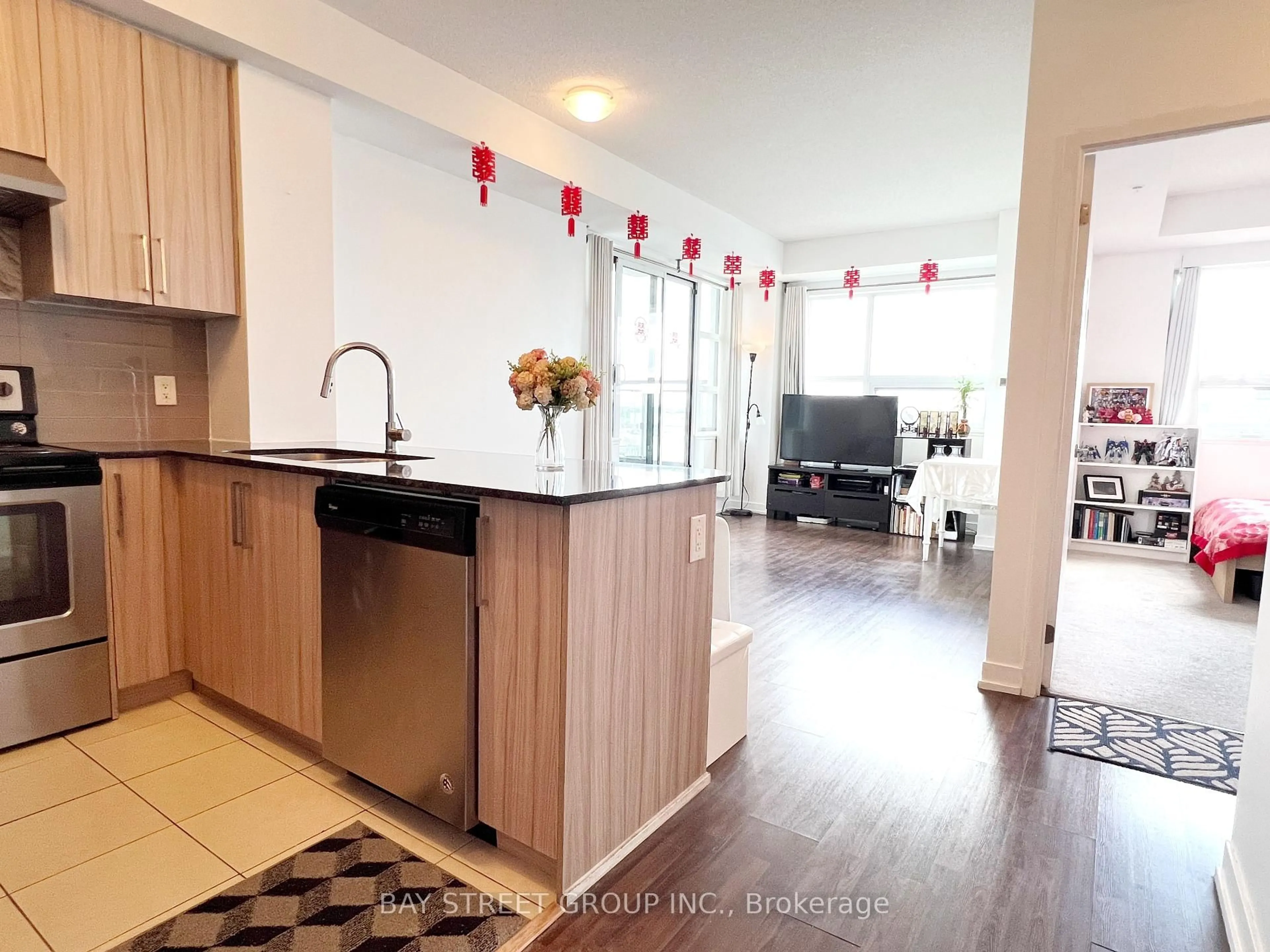 Open concept kitchen, unknown for 840 Queens Plate Dr #409, Toronto Ontario M9W 0W7