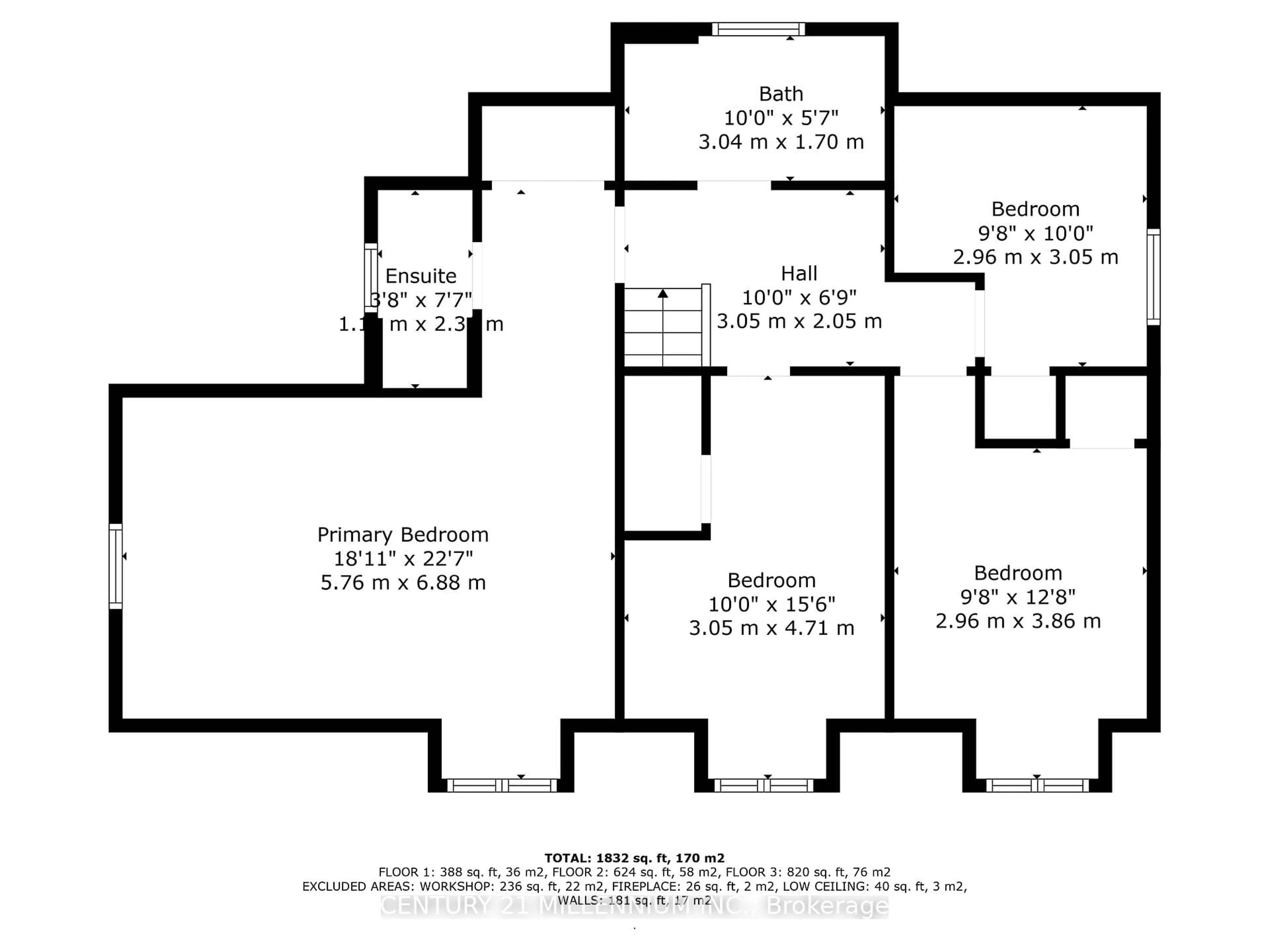 Floor plan for 12 Alderway Ave, Brampton Ontario L6Y 2B7