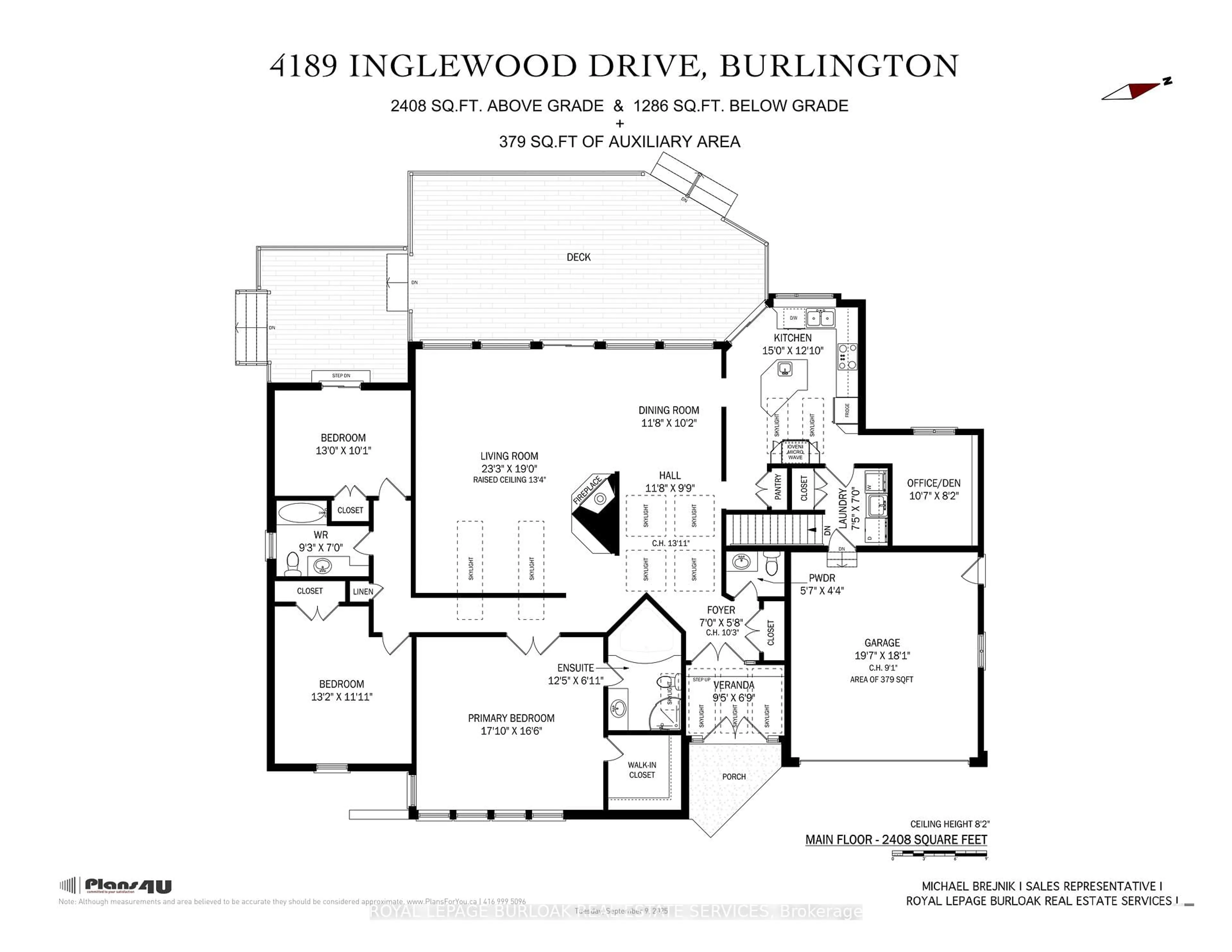 Floor plan for 4189 Inglewood Dr, Burlington Ontario L7L 1E3