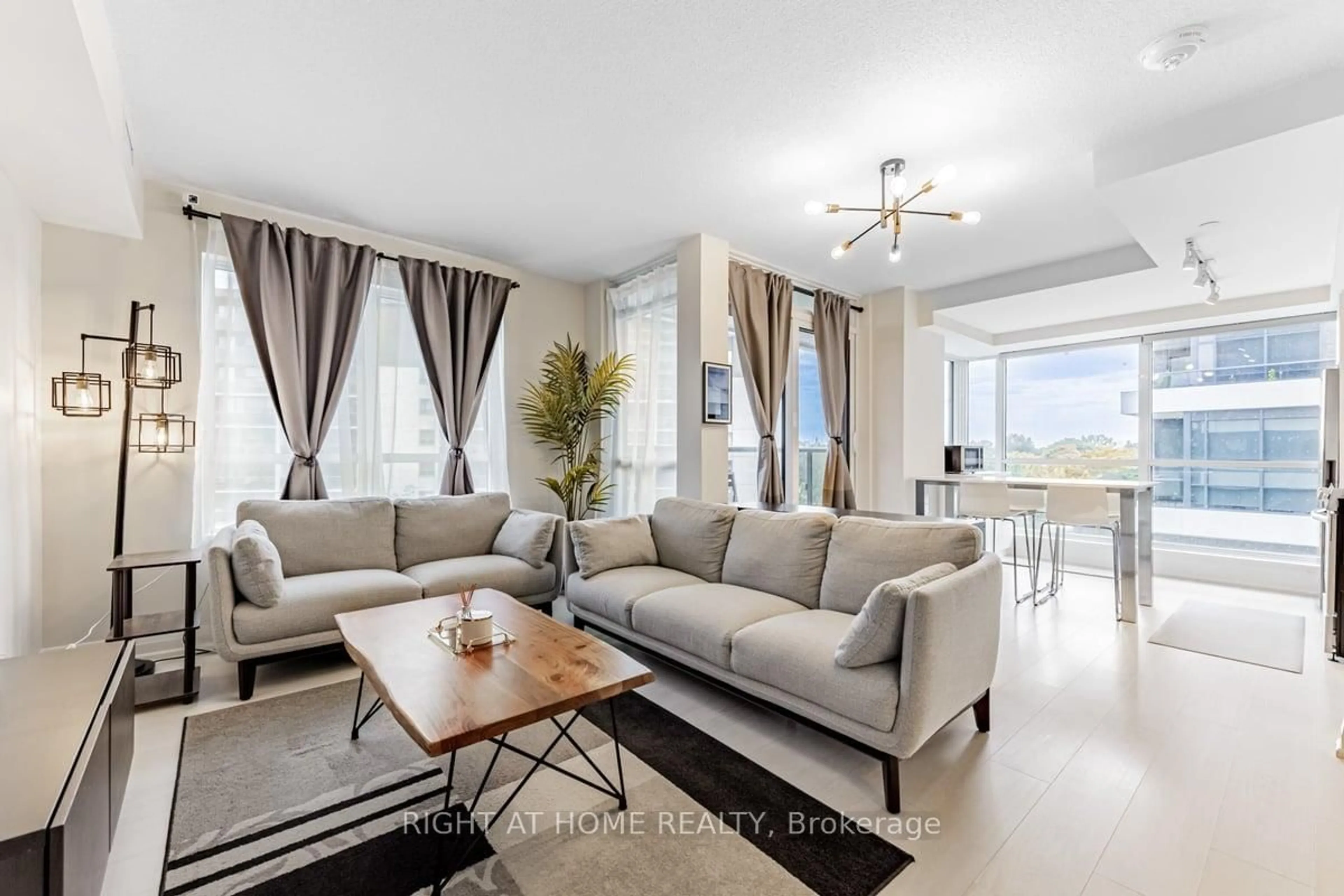 Living room with furniture, unknown for 26 gibbs Rd #339, Toronto Ontario M9B 0E3
