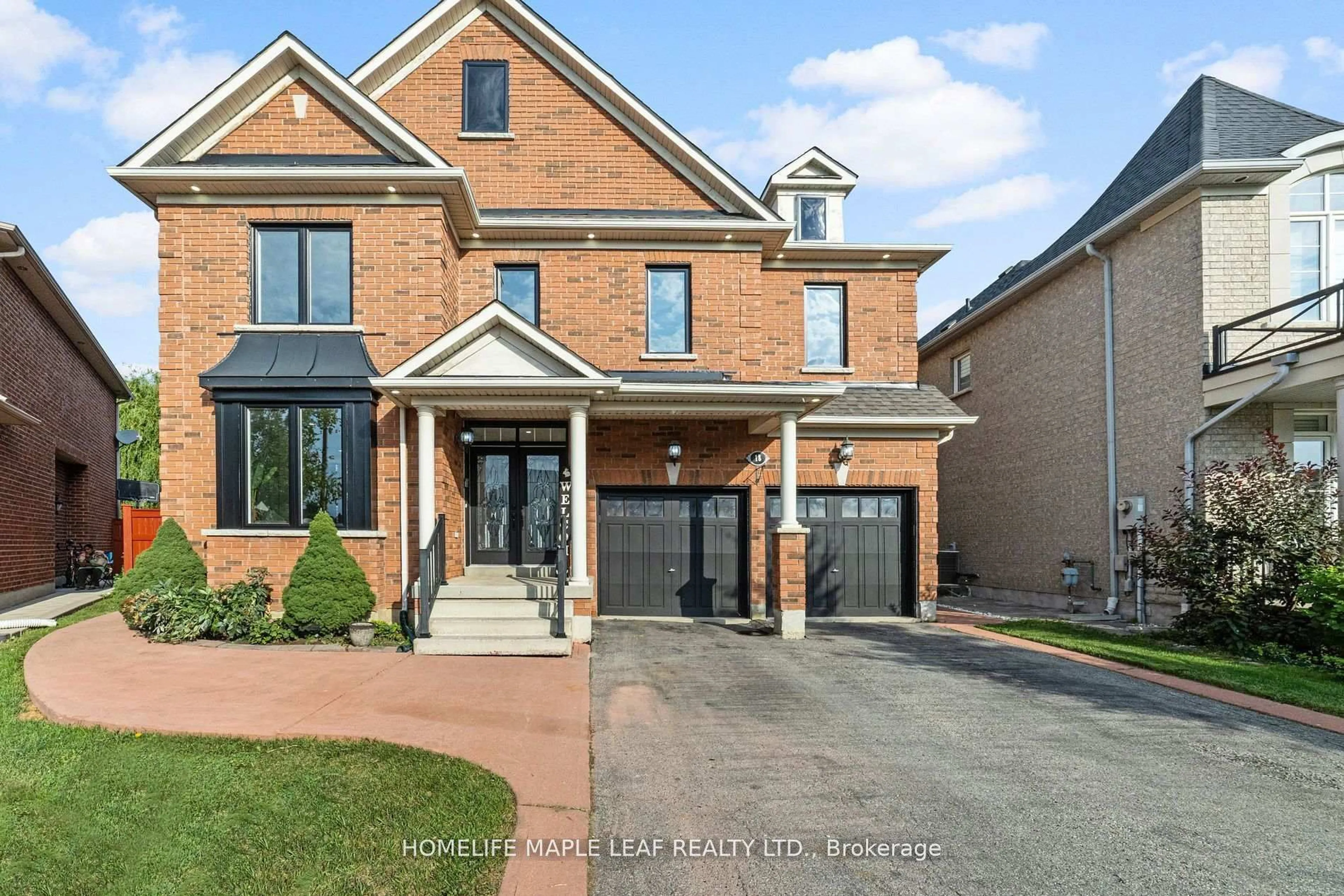 Home with brick exterior material, street for 18 Regis Circ, Brampton Ontario L6P 1Y8