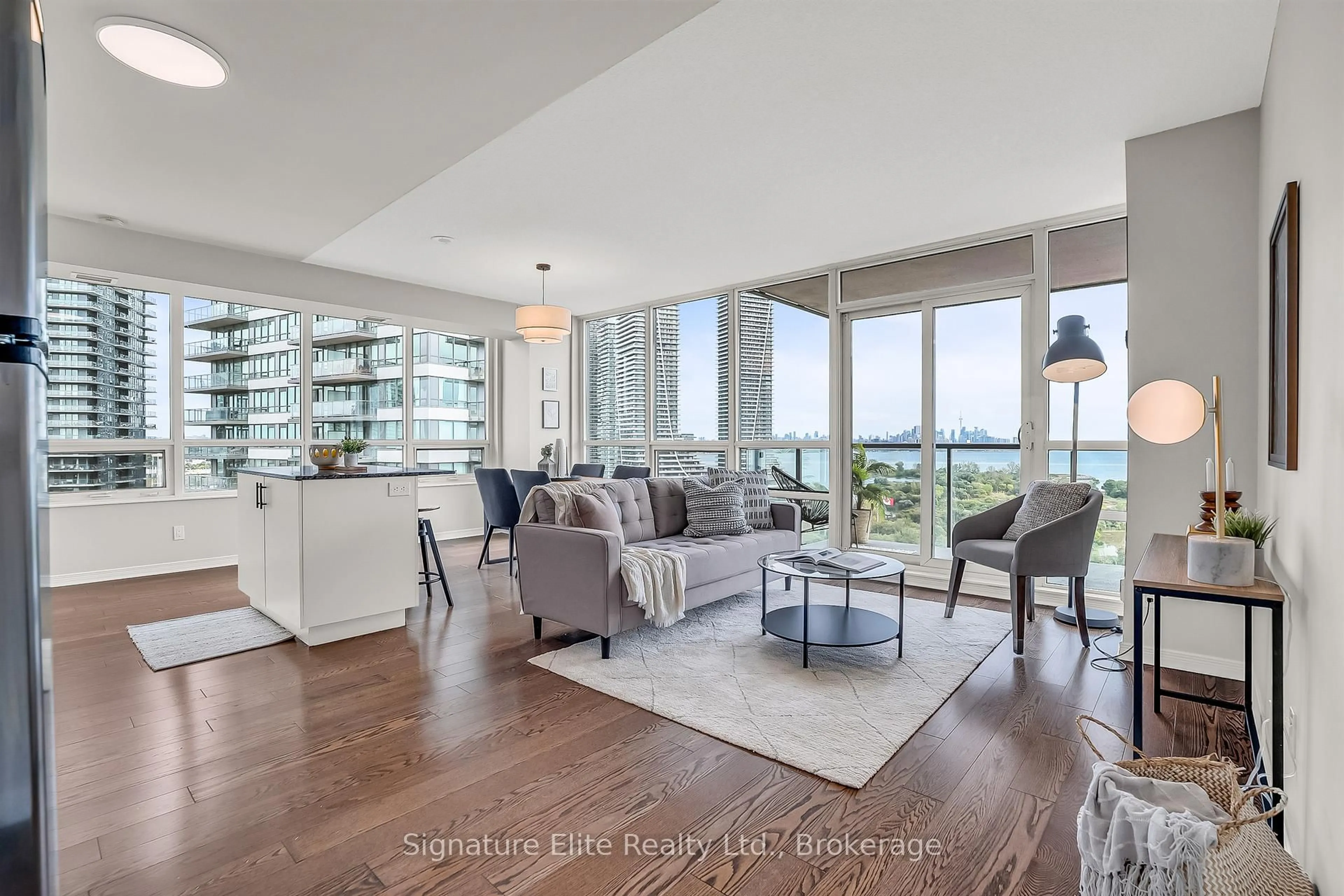 Living room with furniture, unknown for 2240 Lakeshore Blvd #1706, Toronto Ontario M8V 0B1