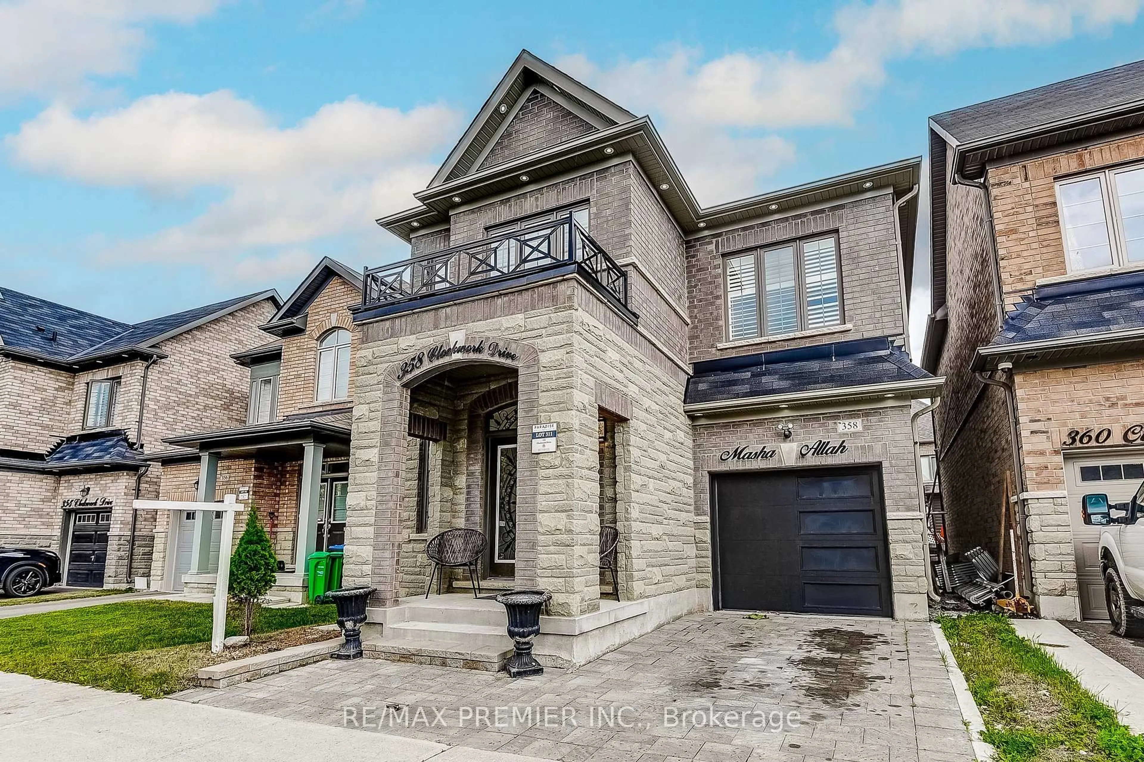 Home with brick exterior material, street for 358 Clockwork Dr, Brampton Ontario L7A 5C5