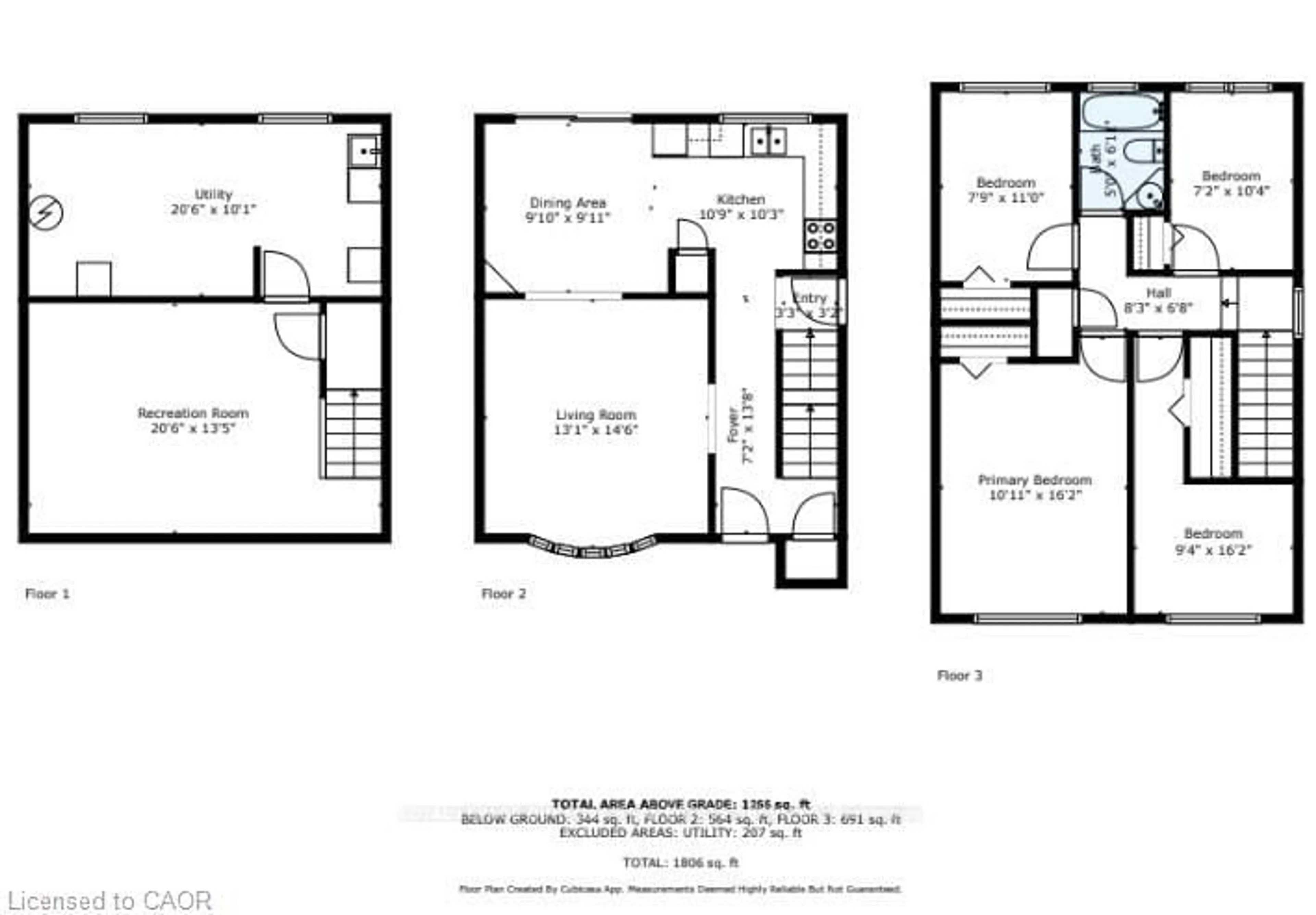 Floor plan for 1254 Treeland St, Burlington Ontario L7R 3T6