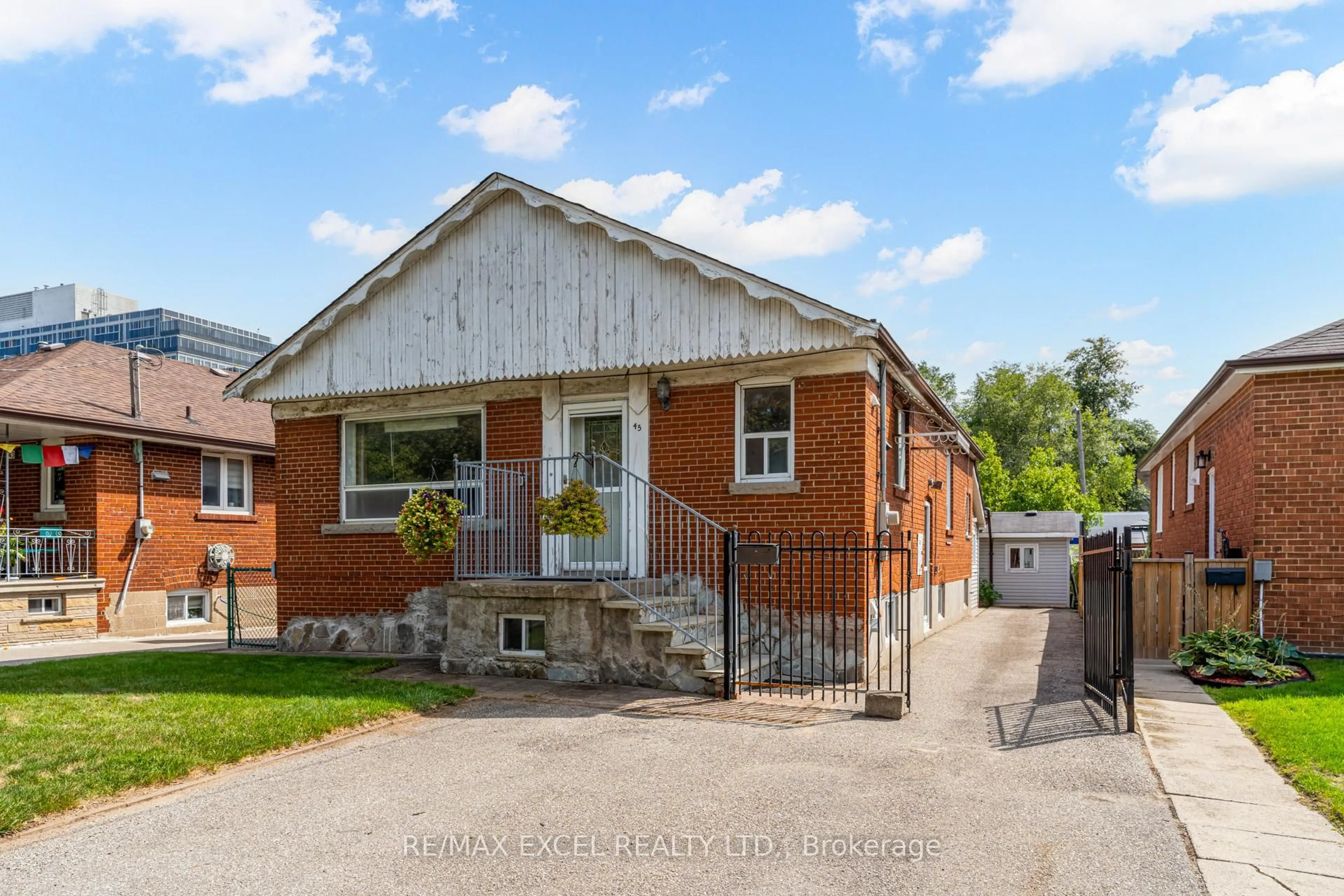 Home with brick exterior material, street for 45 Stanmills Rd, Toronto Ontario M8Z 1Y1