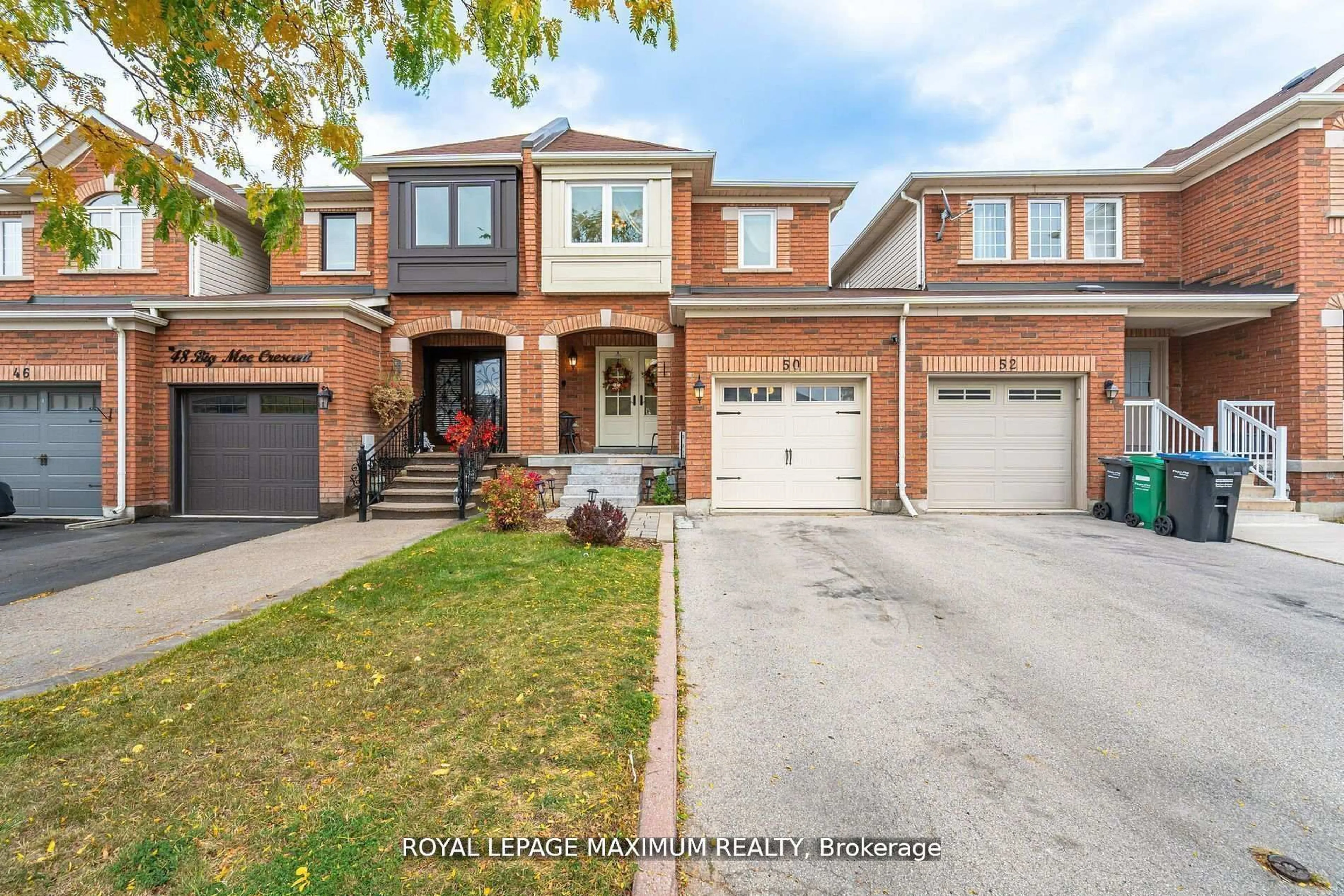 Home with brick exterior material, street for 50 Big Moe Cres, Brampton Ontario L6P 1J7