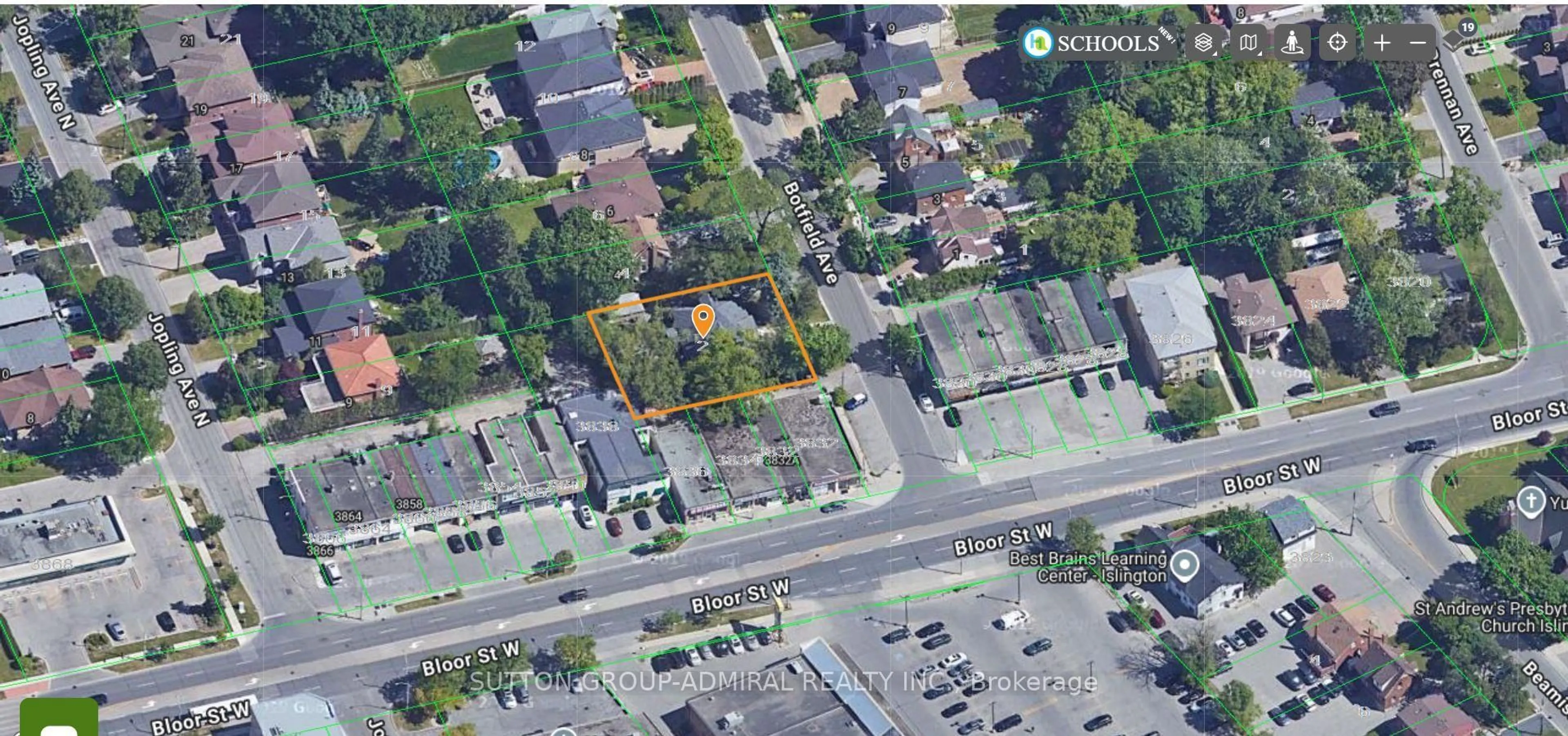 A pic from outside/outdoor area/front of a property/back of a property/a pic from drone, street for 2 Botfield Ave, Toronto Ontario M9B 4C7