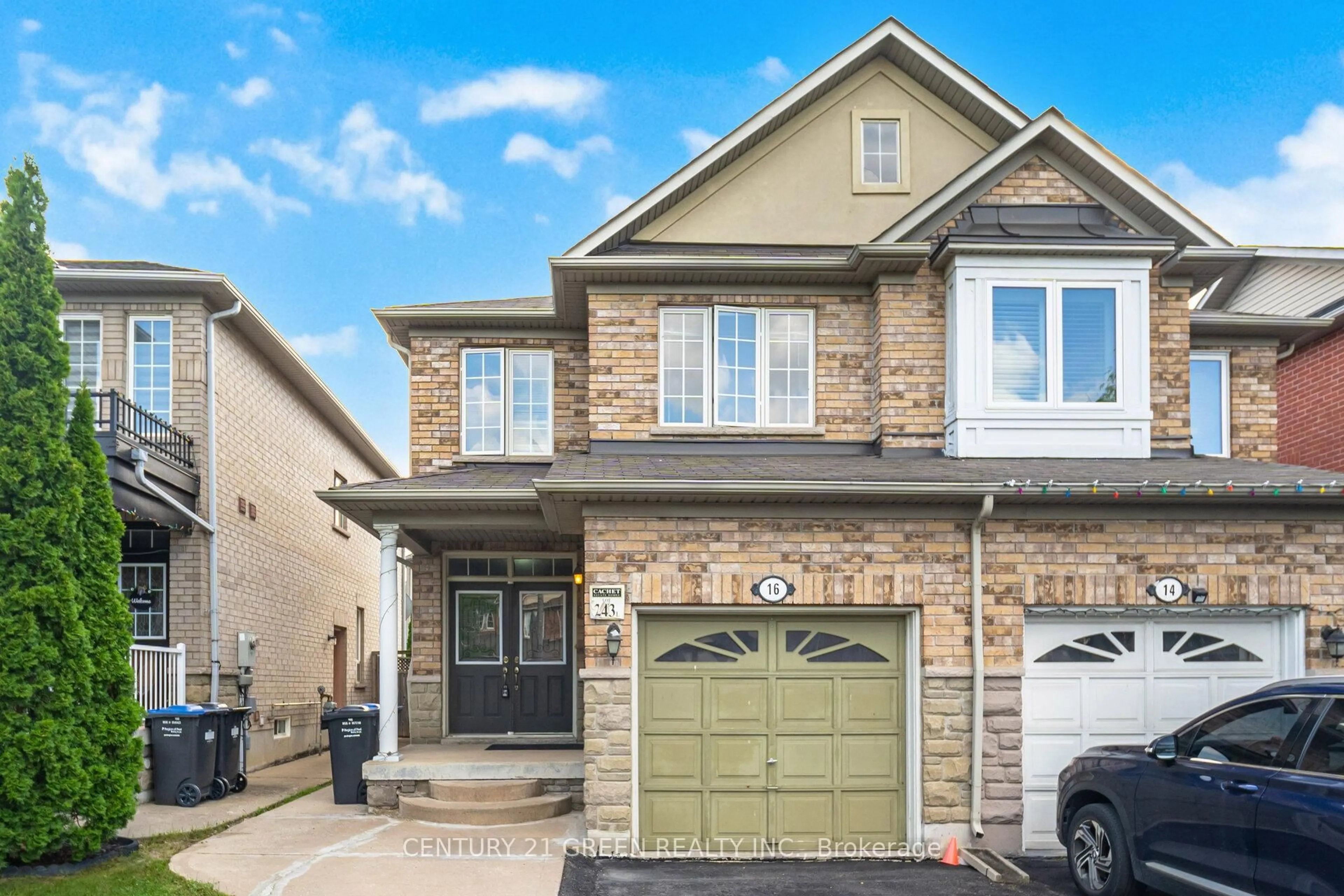 Home with brick exterior material, street for 16 Cherryplum Way, Brampton Ontario L6S 6J8