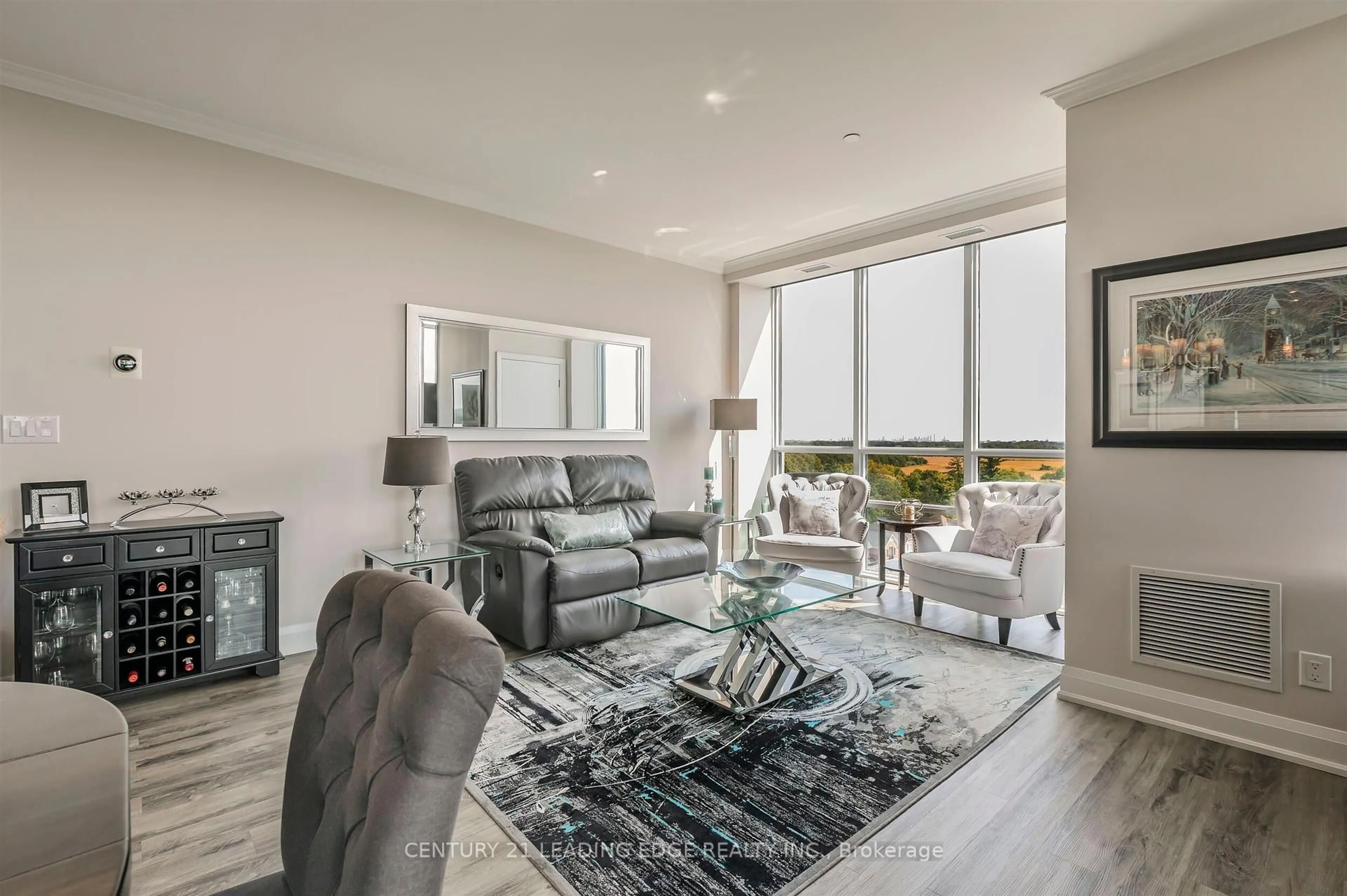 Living room with furniture, unknown for 50 Hall Rd #1104, Halton Hills Ontario L7G 0J8