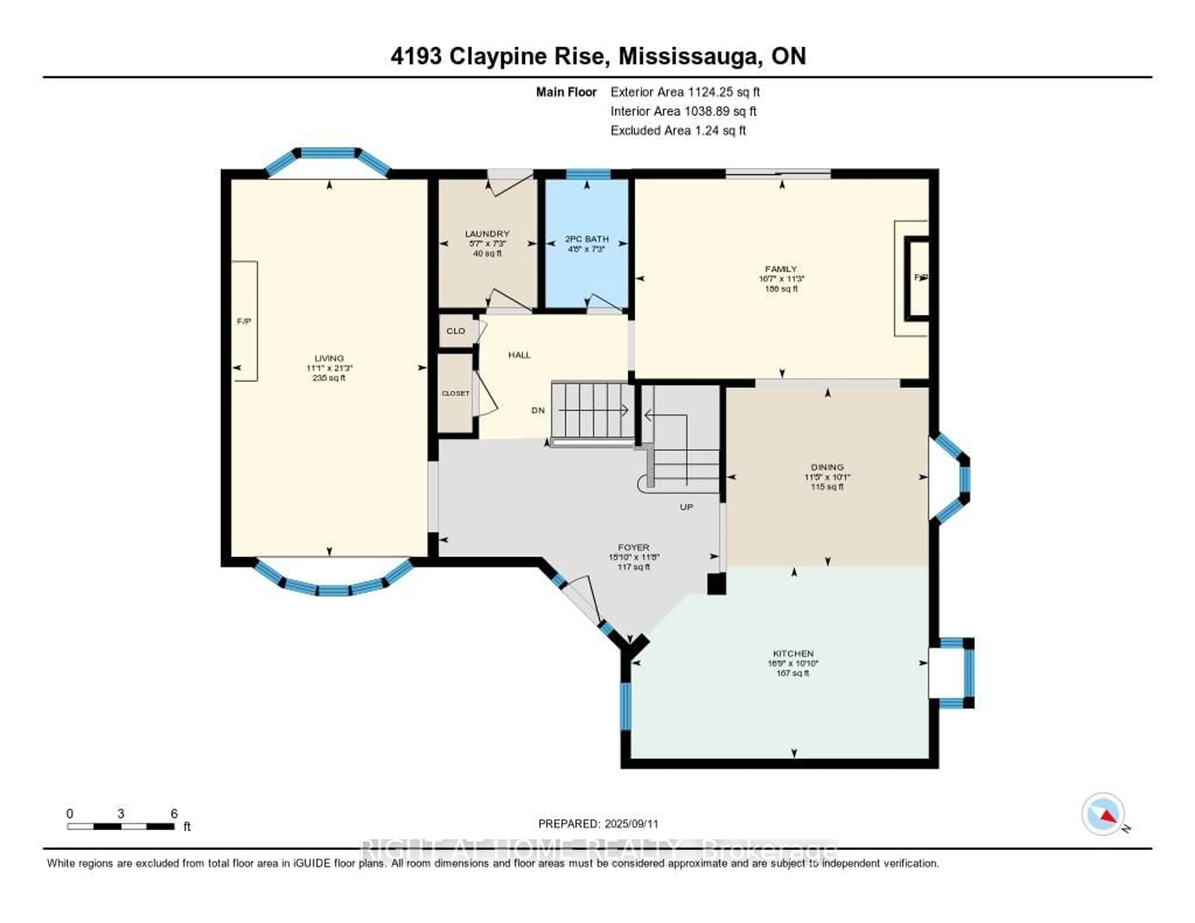 Floor plan for 4193 Claypine Rise, Mississauga Ontario L4W 2G5