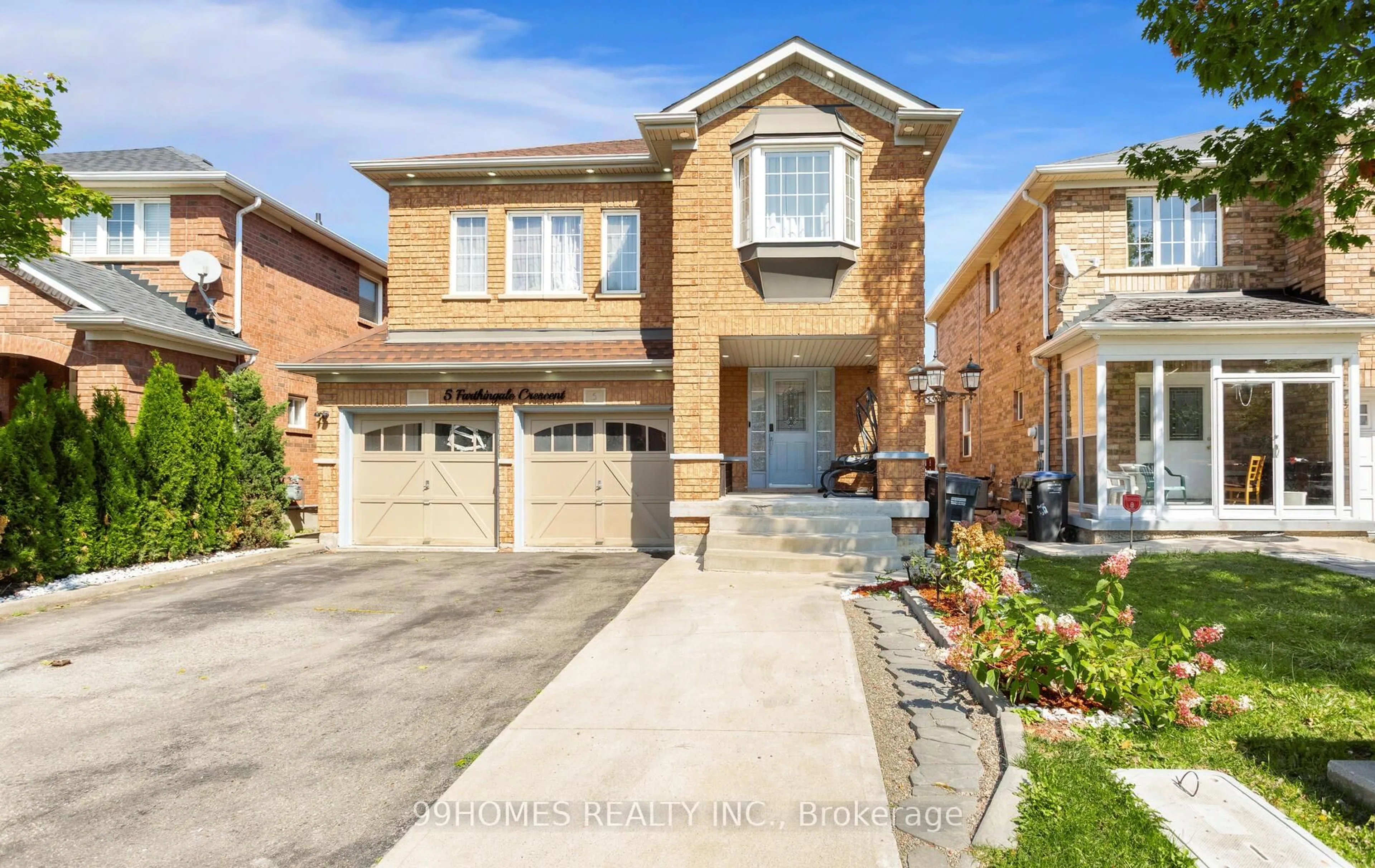 Home with brick exterior material, street for 5 Farthingale Cres, Brampton Ontario L7A 1R3
