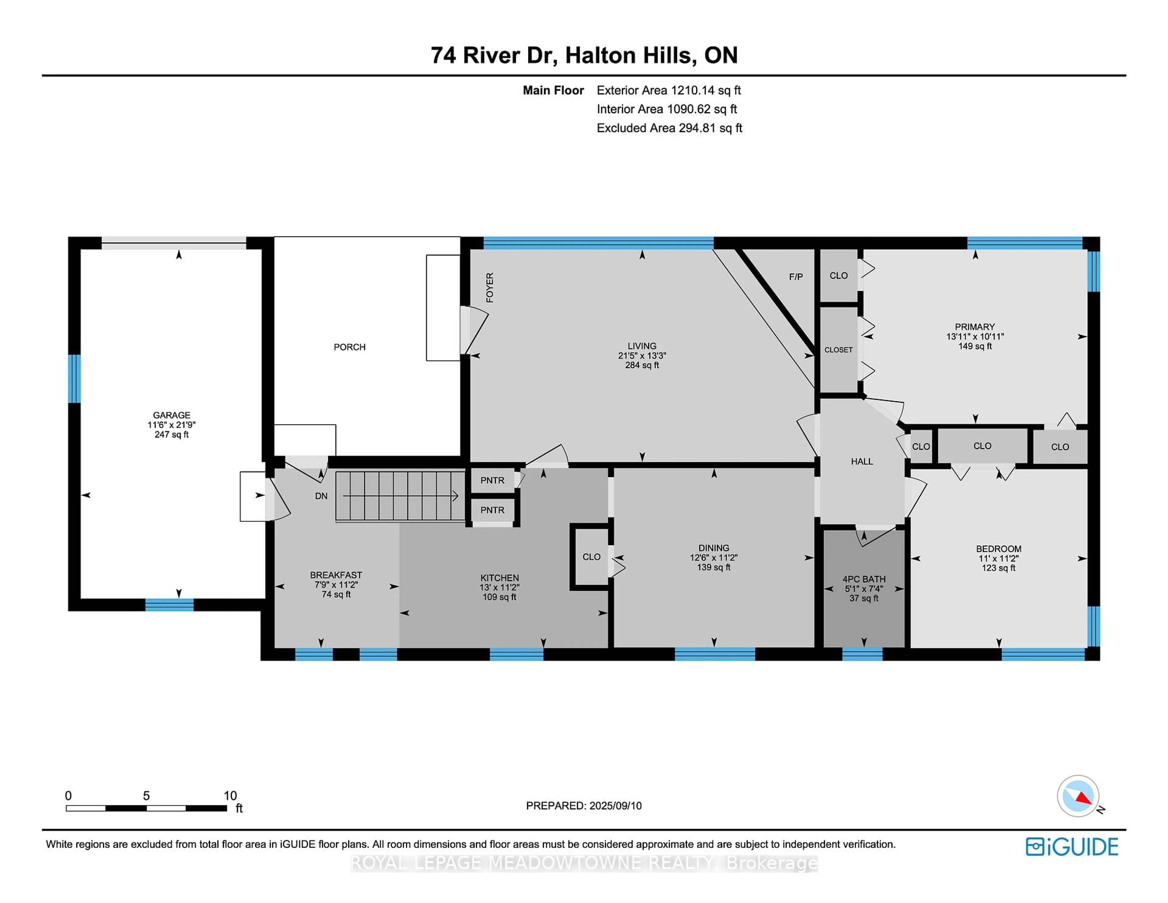 Floor plan for 74 River Dr, Halton Hills Ontario L7G 2J2