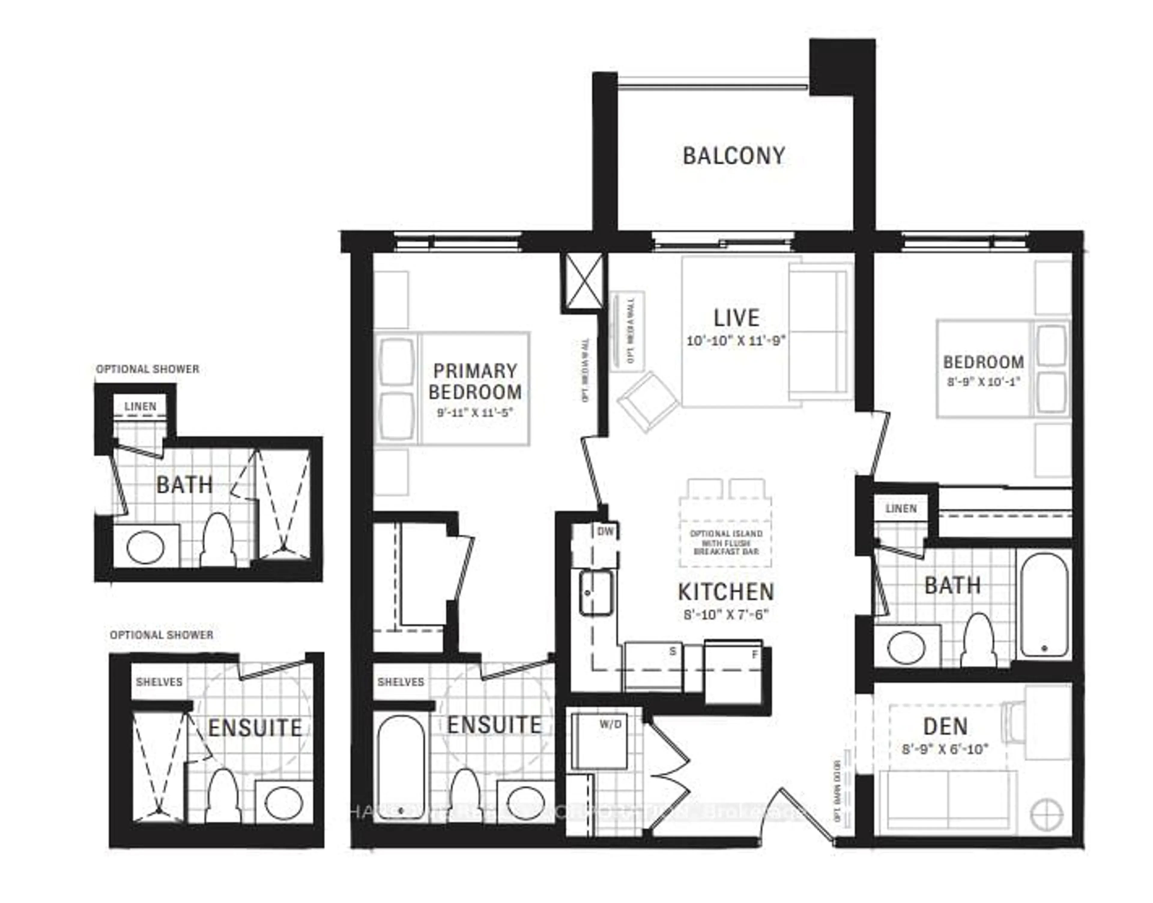 Floor plan for 490 Gordon Krantz Ave #513, Milton Ontario L9E 1Z4