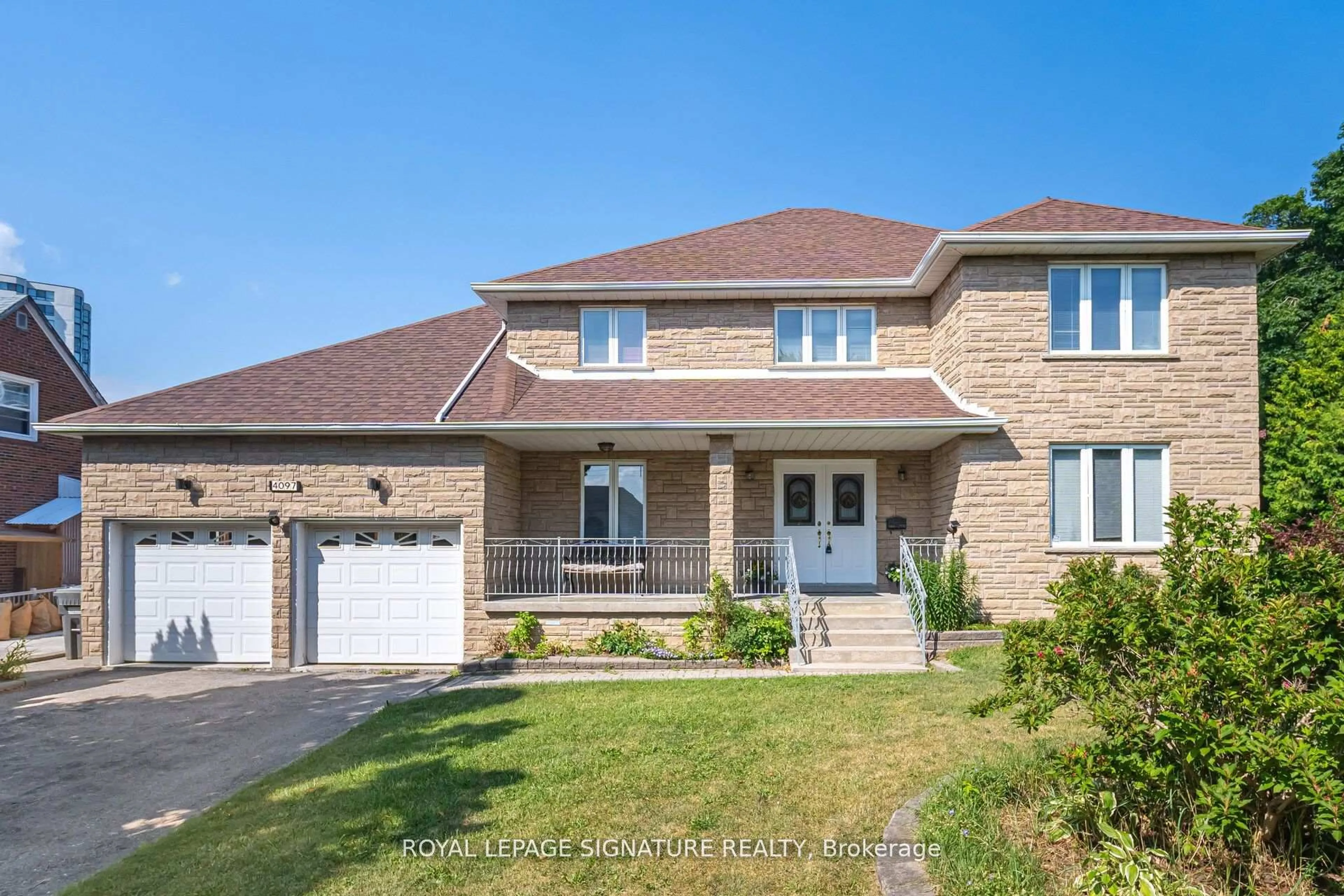 Home with brick exterior material, street for 4097 Hickory Dr, Mississauga Ontario L4W 1L1